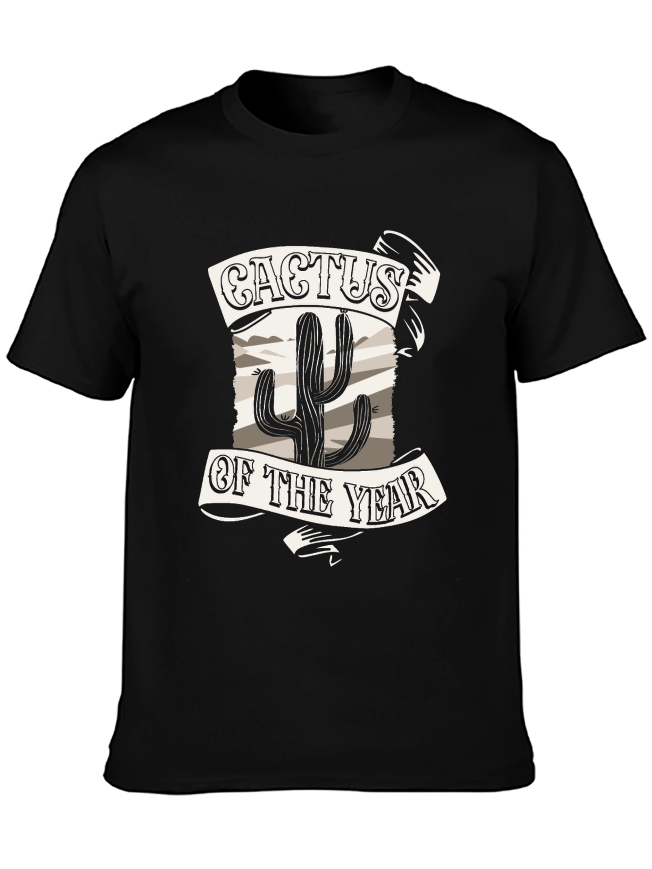 Cactus of the Year Graphic Tee - Black
