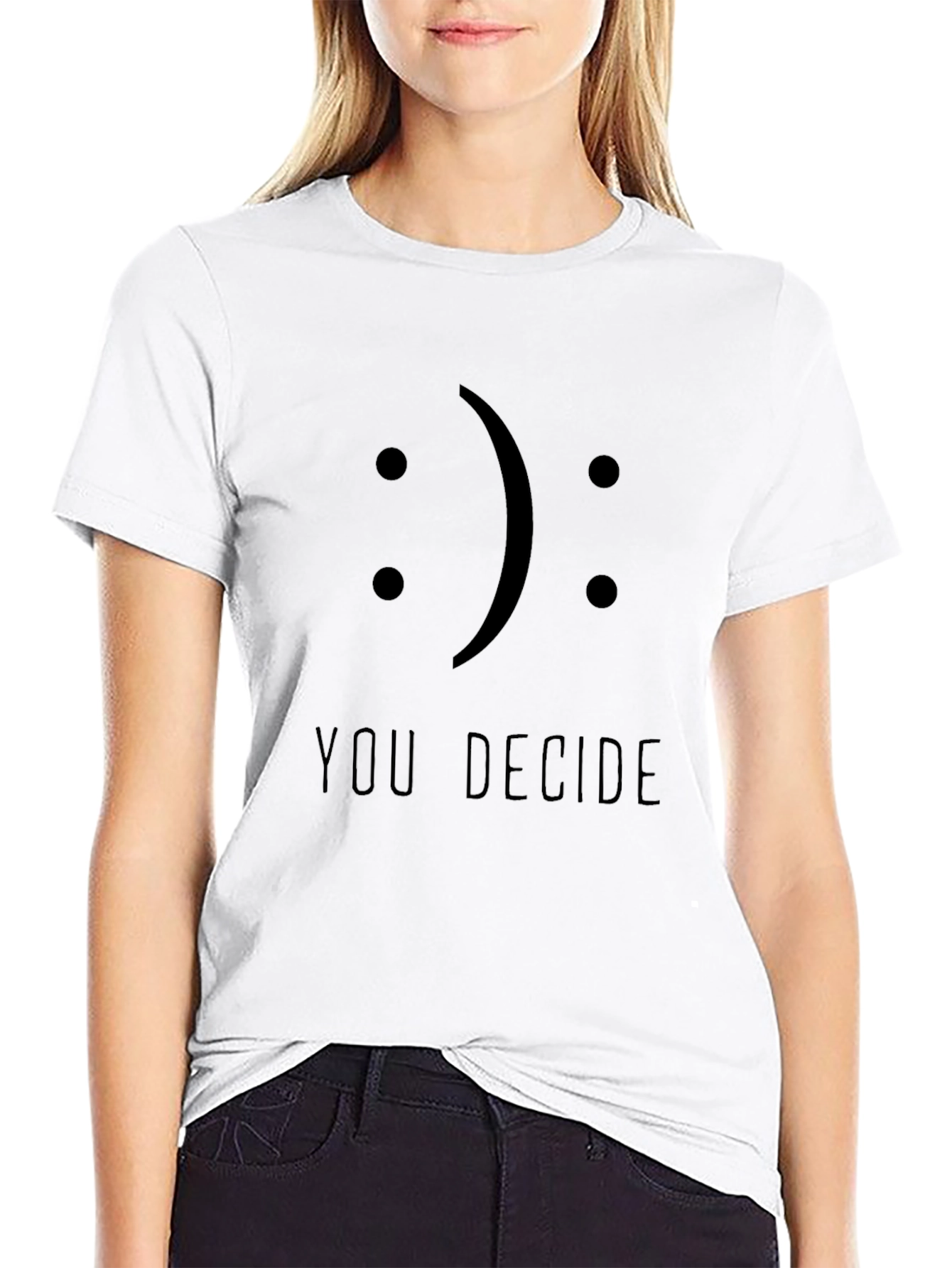 You Decide Graphic Print T-Shirt - Black