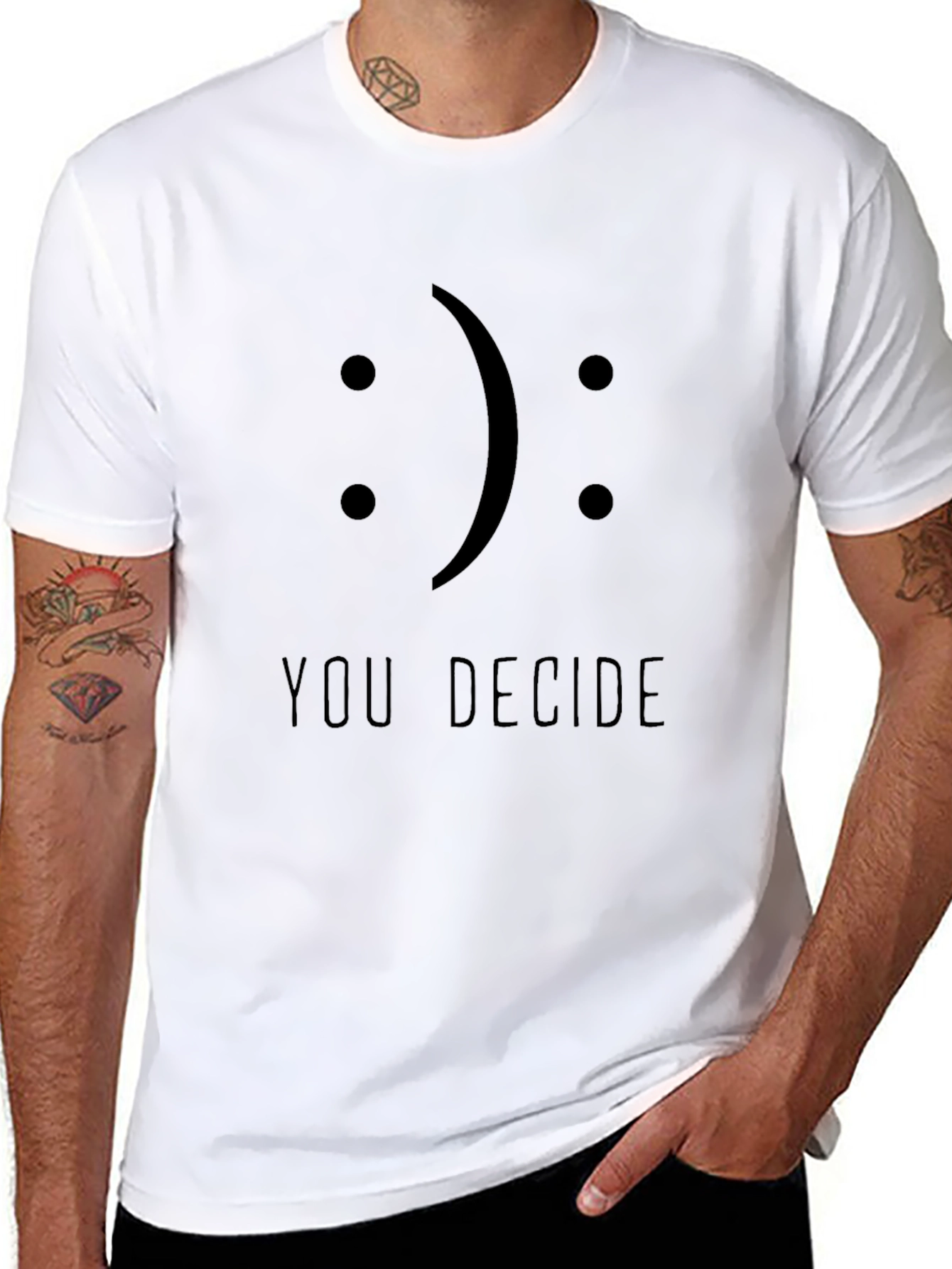 You Decide Graphic Print T-Shirt - Black