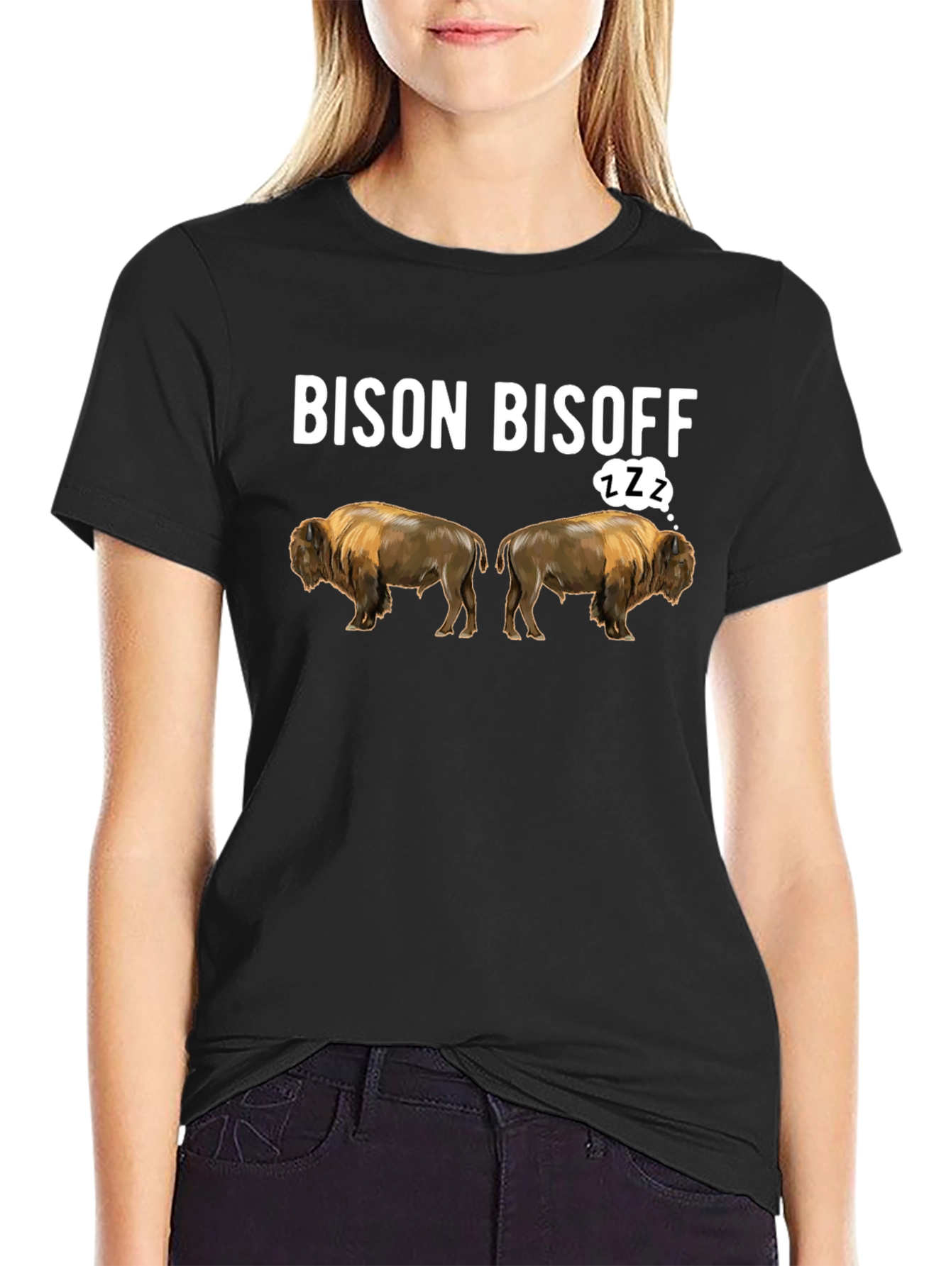 Bison Bisoff Funny Graphic T-Shirt