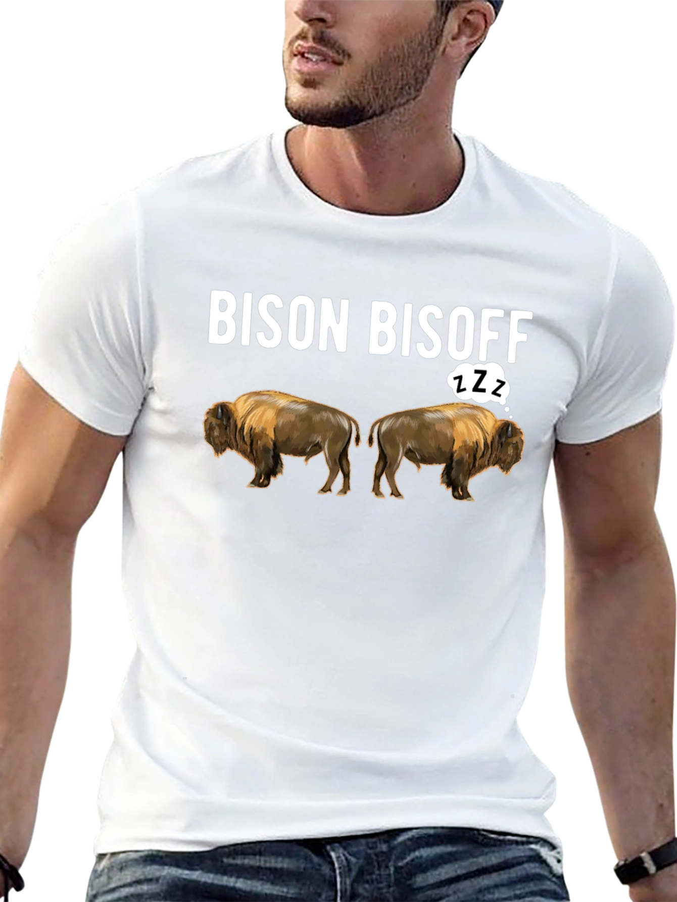 Bison Bisoff Funny Graphic T-Shirt