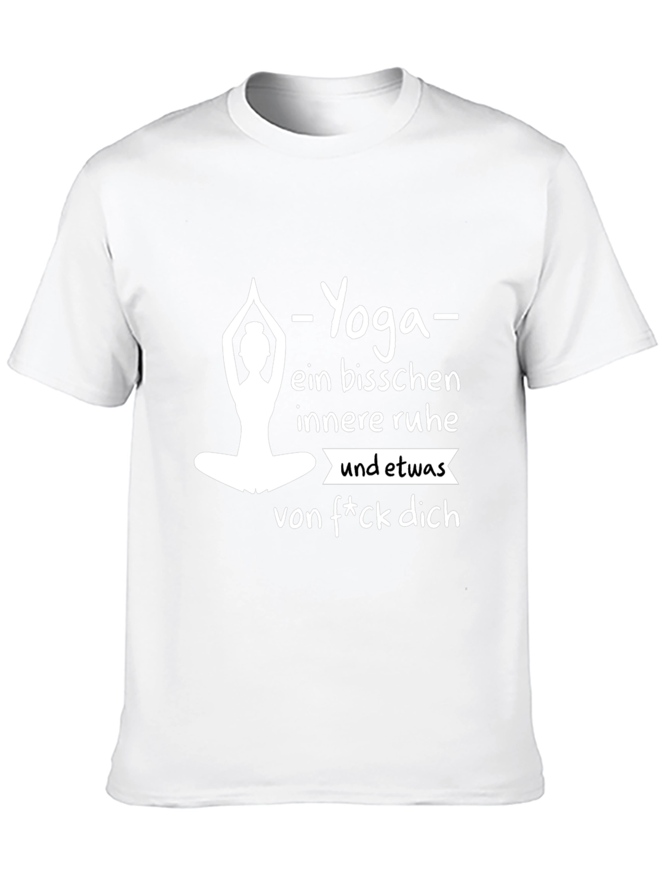 Yoga Inner Peace Funny Graphic Tee - Black Cotton