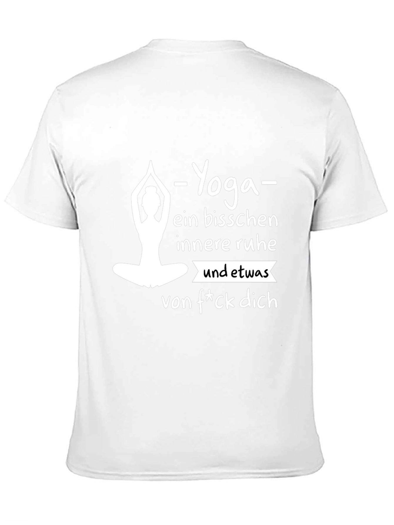 Yoga Inner Peace Funny Graphic Tee - Black Cotton