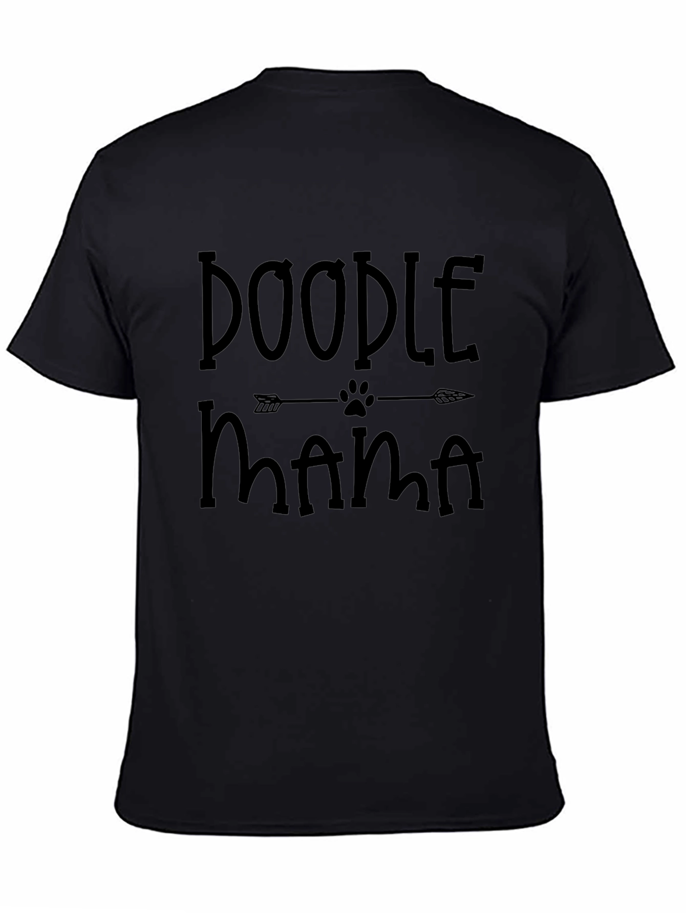 Doodle Mama Black Graphic T-Shirt
