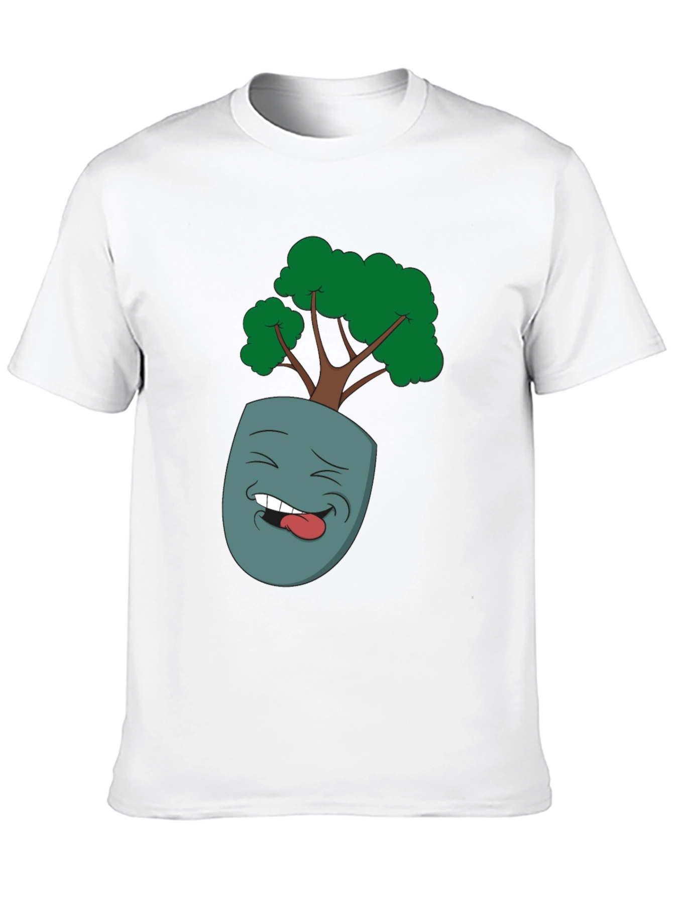 Cartoon Face Planter Black T-Shirt