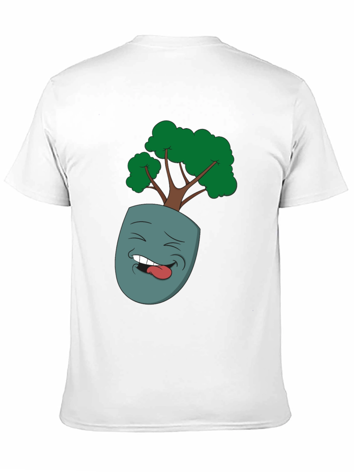 Cartoon Face Planter Black T-Shirt