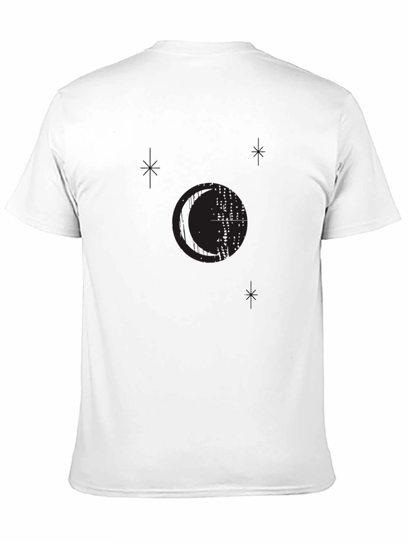 Mens Black Graphic Print Crew Neck T-Shirt