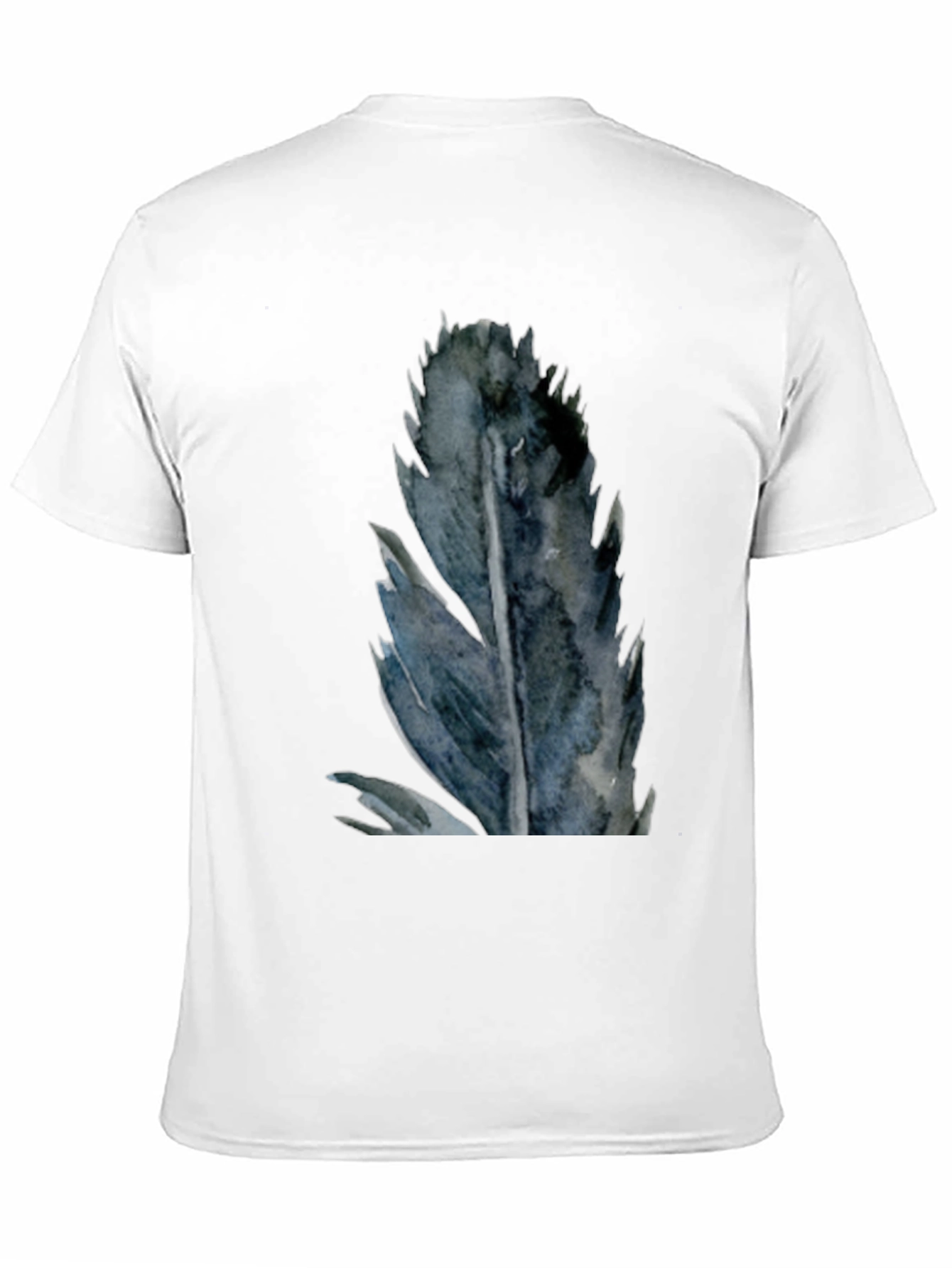 Mens Black Feather Graphic T-Shirt