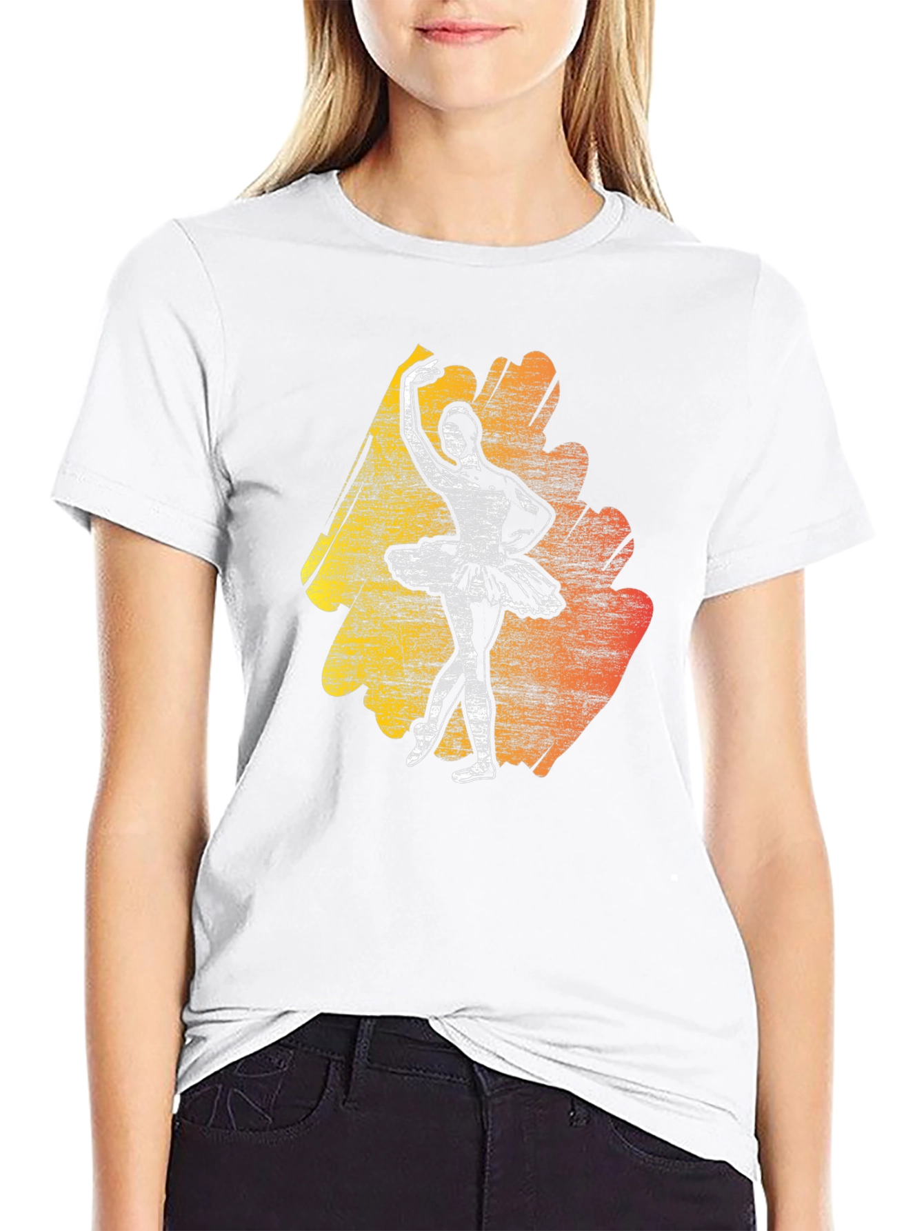 Ballerina Graphic Tee - Stylish Dance T-Shirt