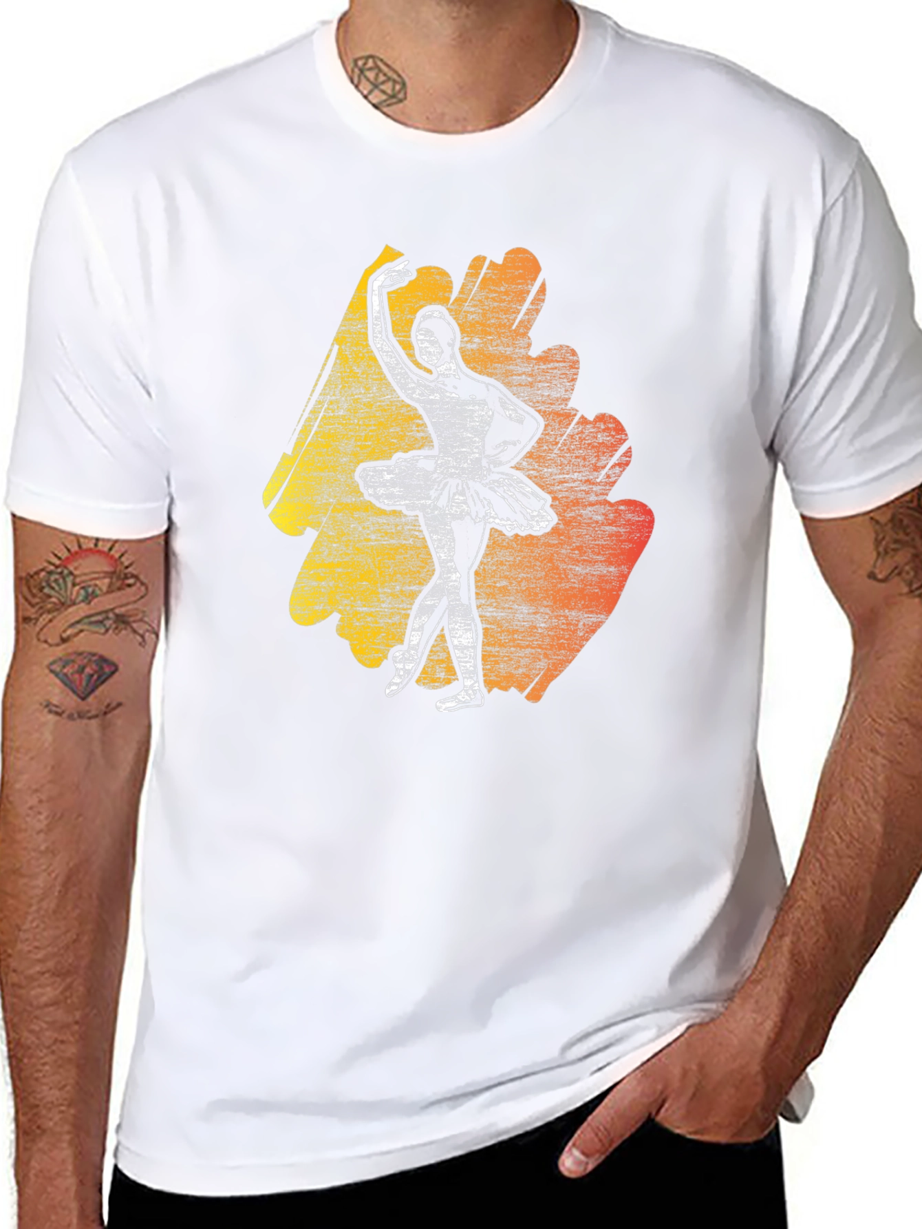 Ballerina Graphic Tee - Stylish Dance T-Shirt