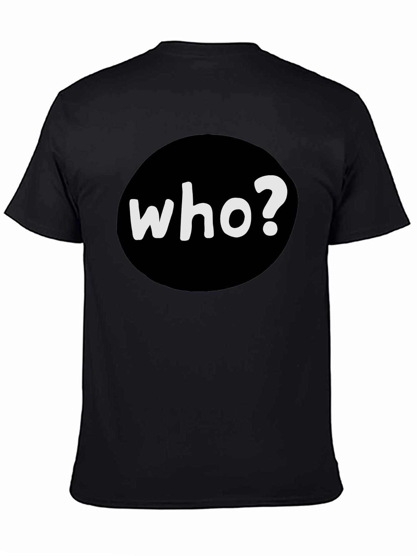 Who? Graphic Tee - Black Cotton T-Shirt