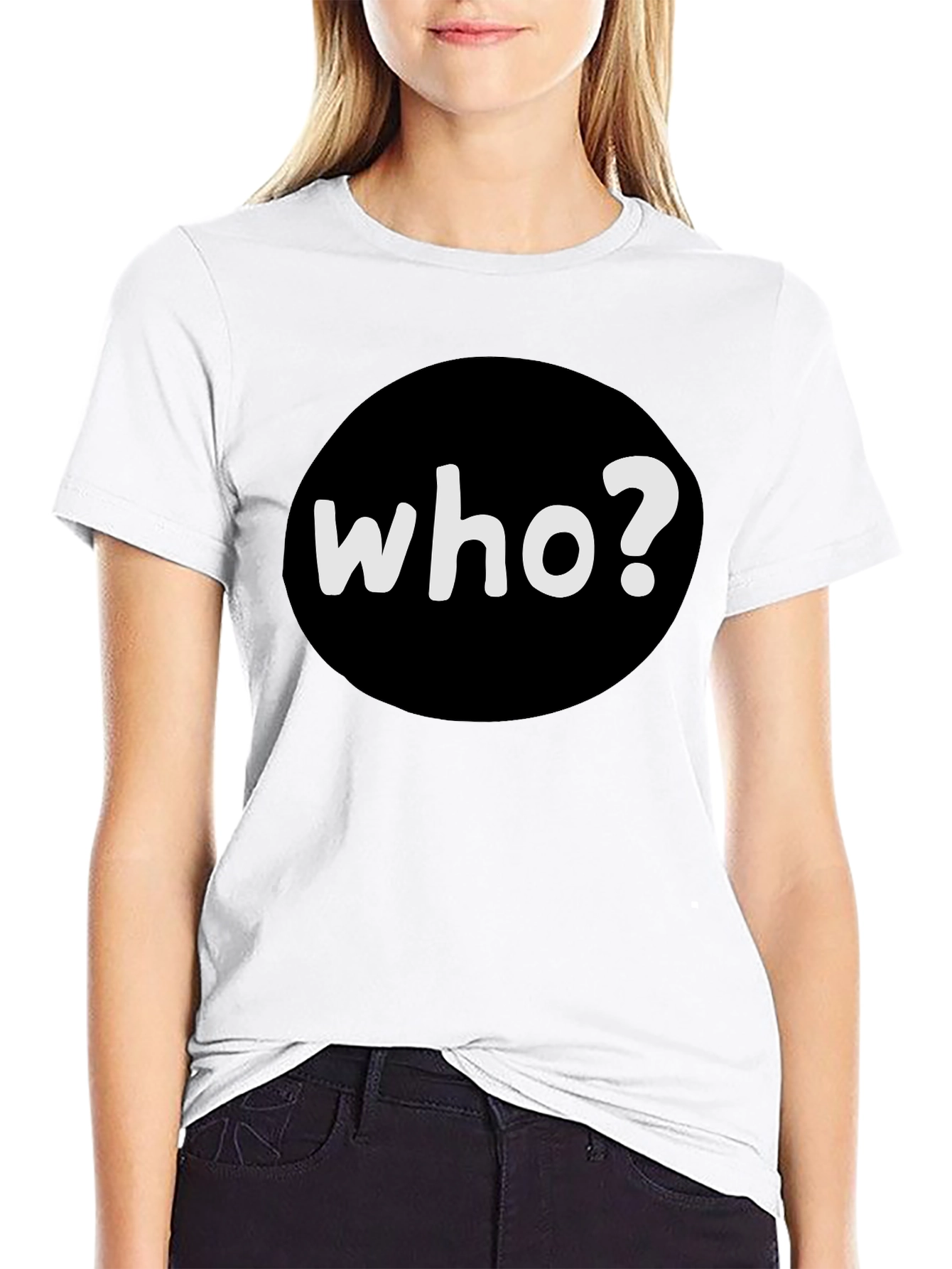 Who? Graphic Tee - Black Cotton T-Shirt
