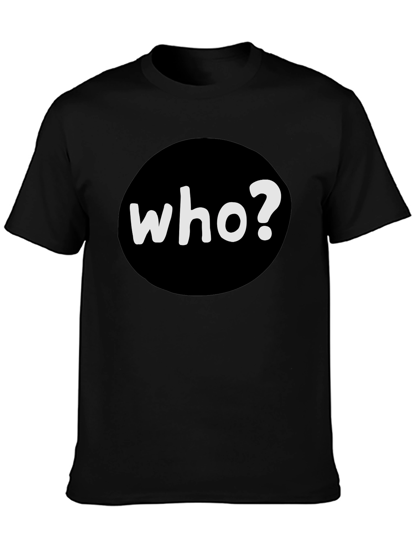 Who? Graphic Tee - Black Cotton T-Shirt