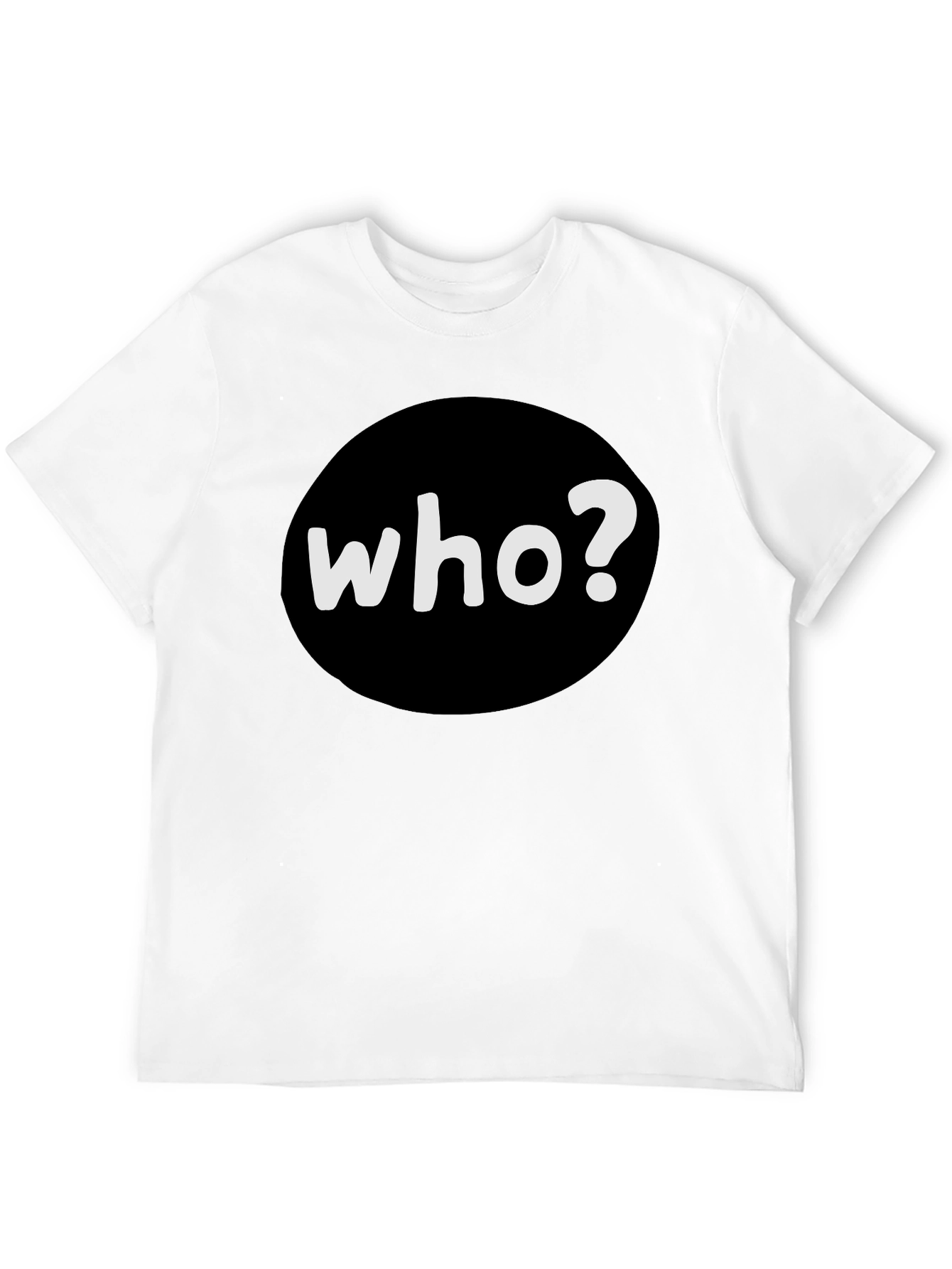 Who? Graphic Tee - Black Cotton T-Shirt