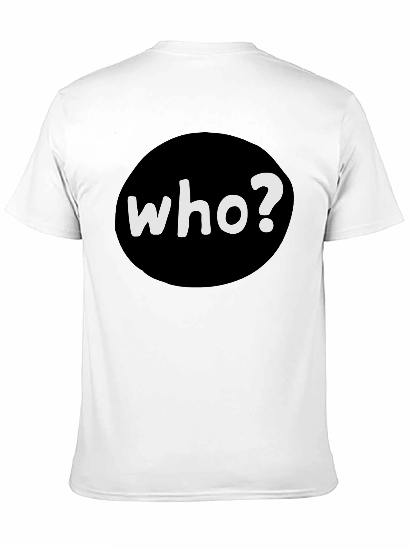 Who? Graphic Tee - Black Cotton T-Shirt