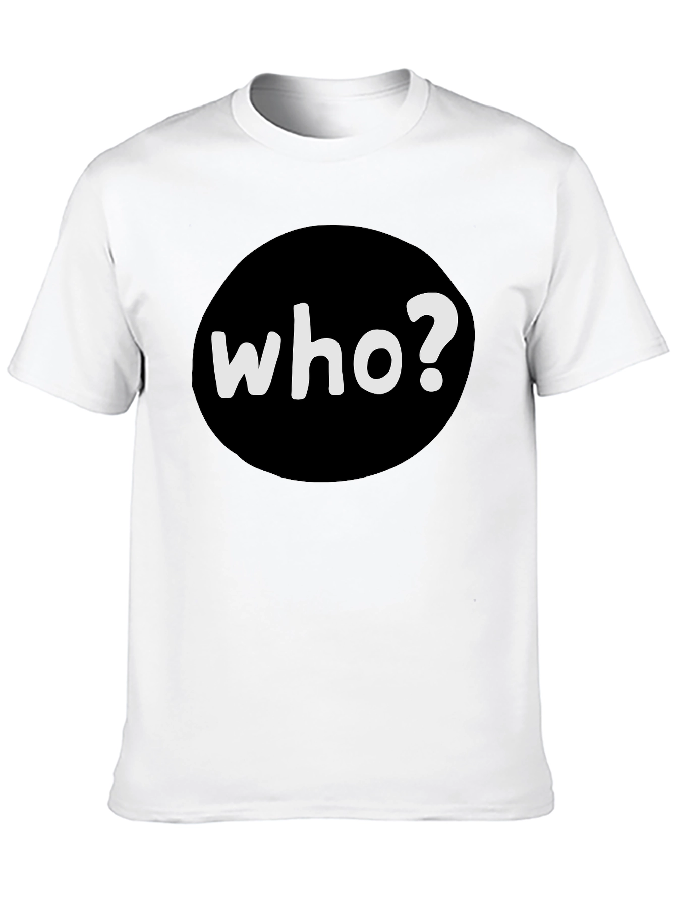 Who? Graphic Tee - Black Cotton T-Shirt