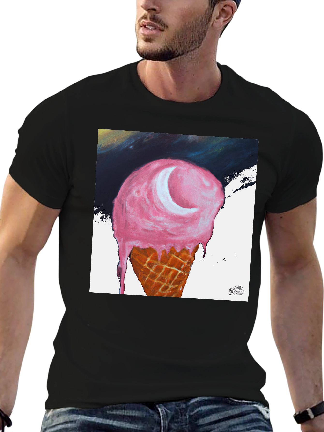 Ice Cream Moon Graphic Tee - Unisex