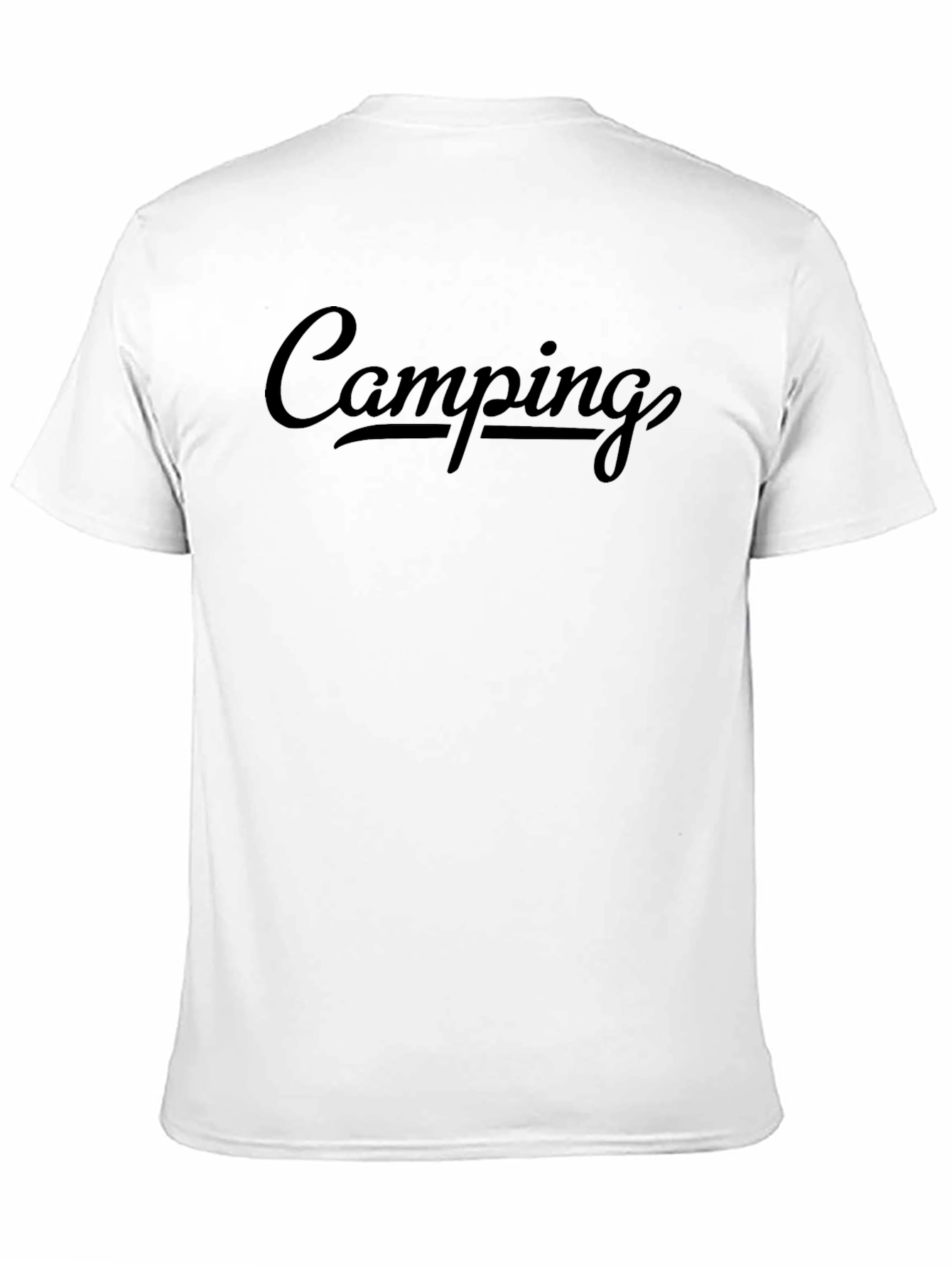 Camping Graphic T-Shirt - Black Crew Neck Tee