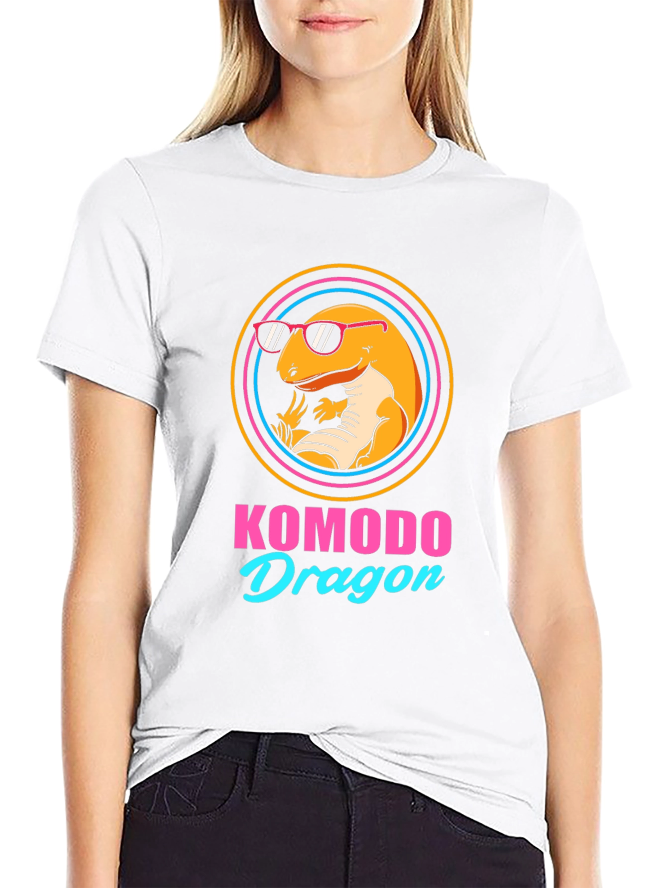 Komodo Dragon Graphic Tee - Cool Lizard Design