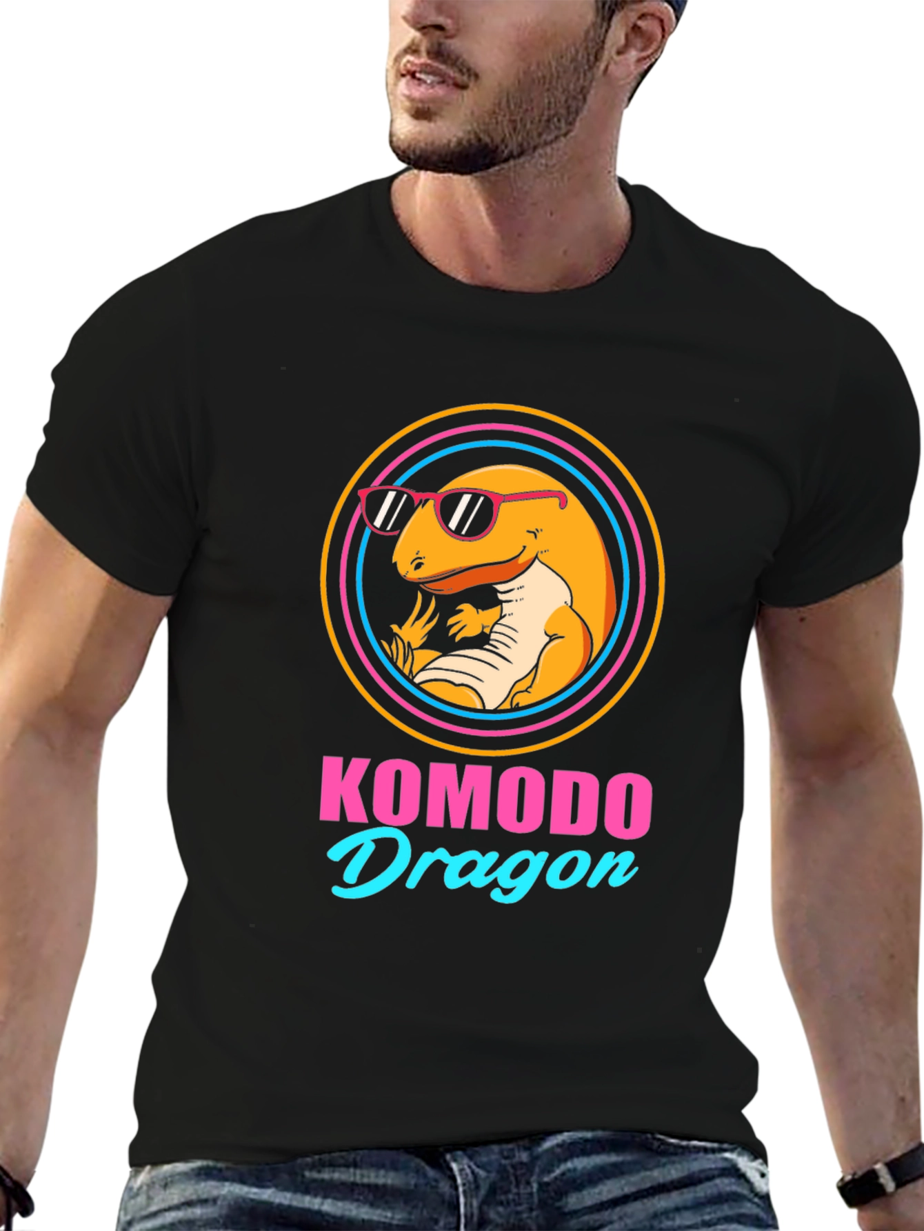 Komodo Dragon Graphic Tee - Cool Lizard Design