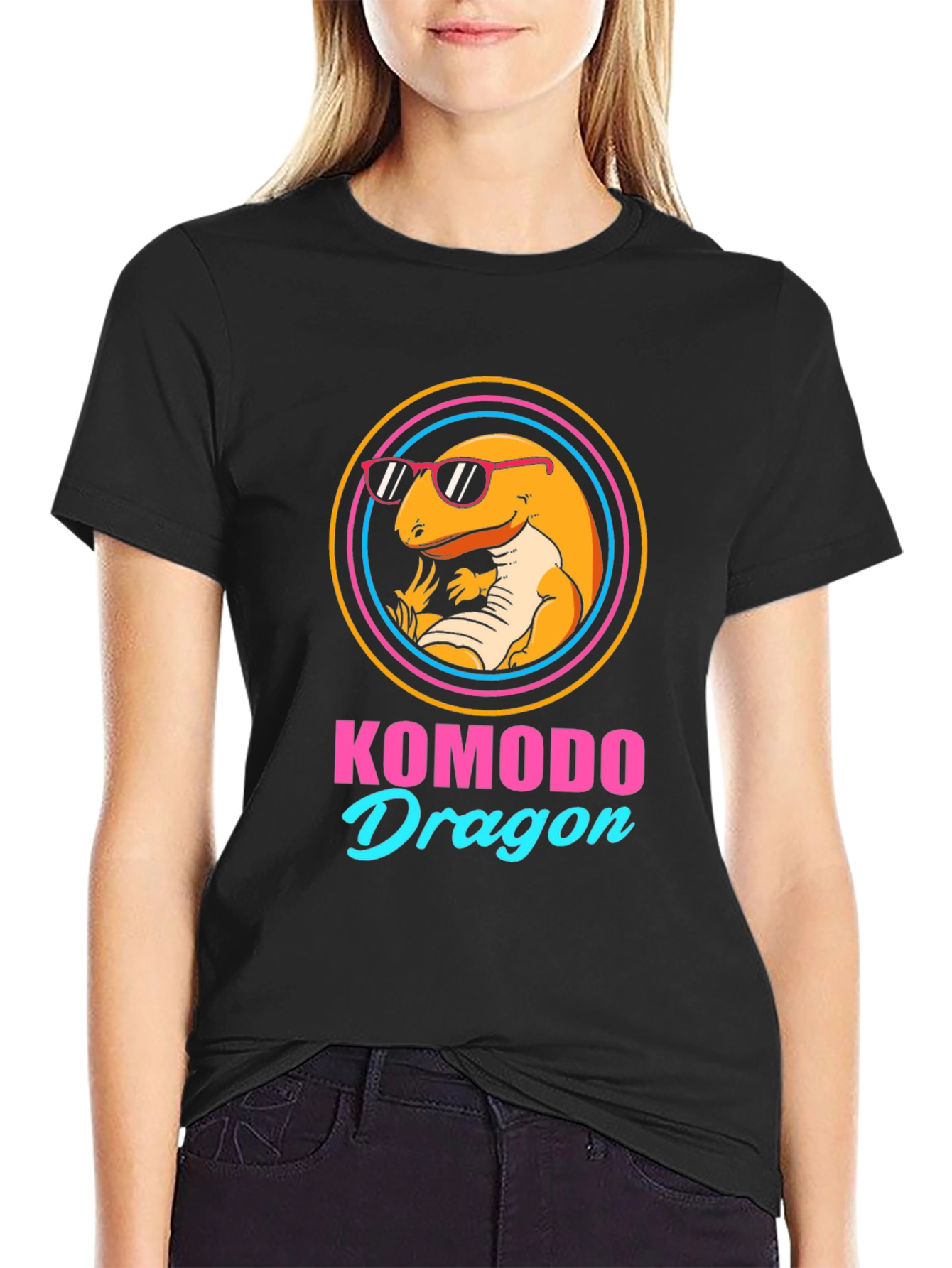 Komodo Dragon Graphic Tee - Cool Lizard Design