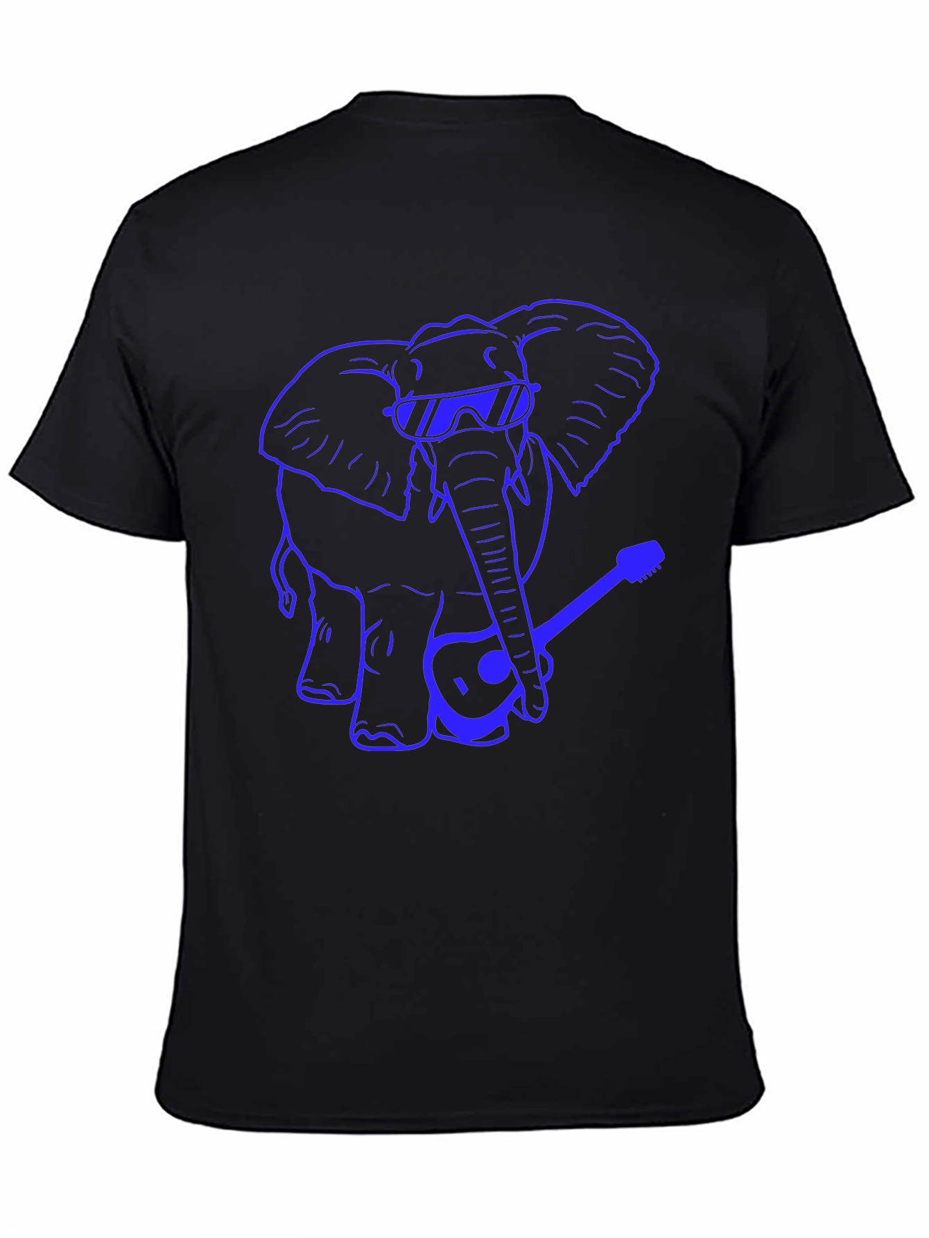 Cool Elephant Guitarist Graphic T-Shirt