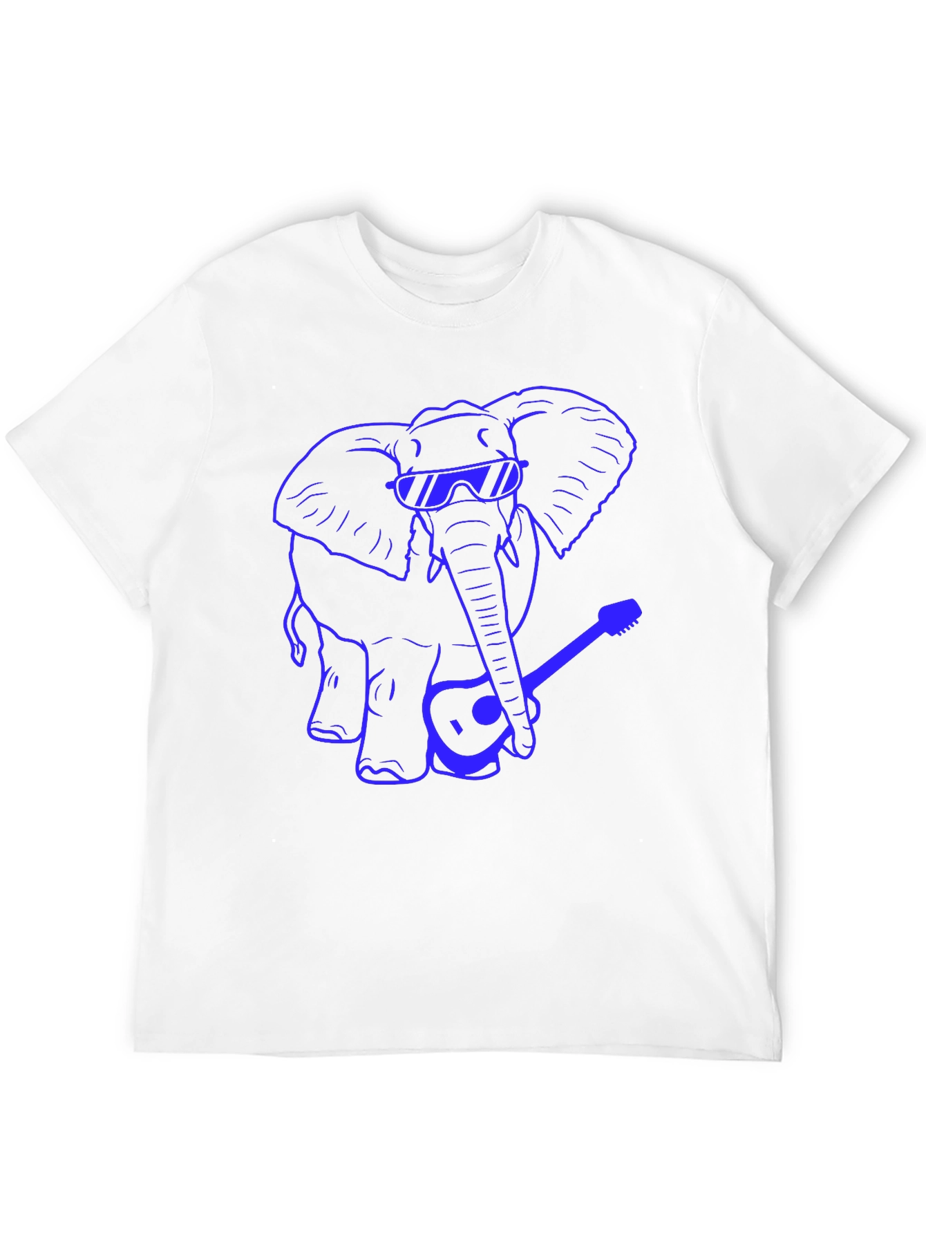 Cool Elephant Guitarist Graphic T-Shirt