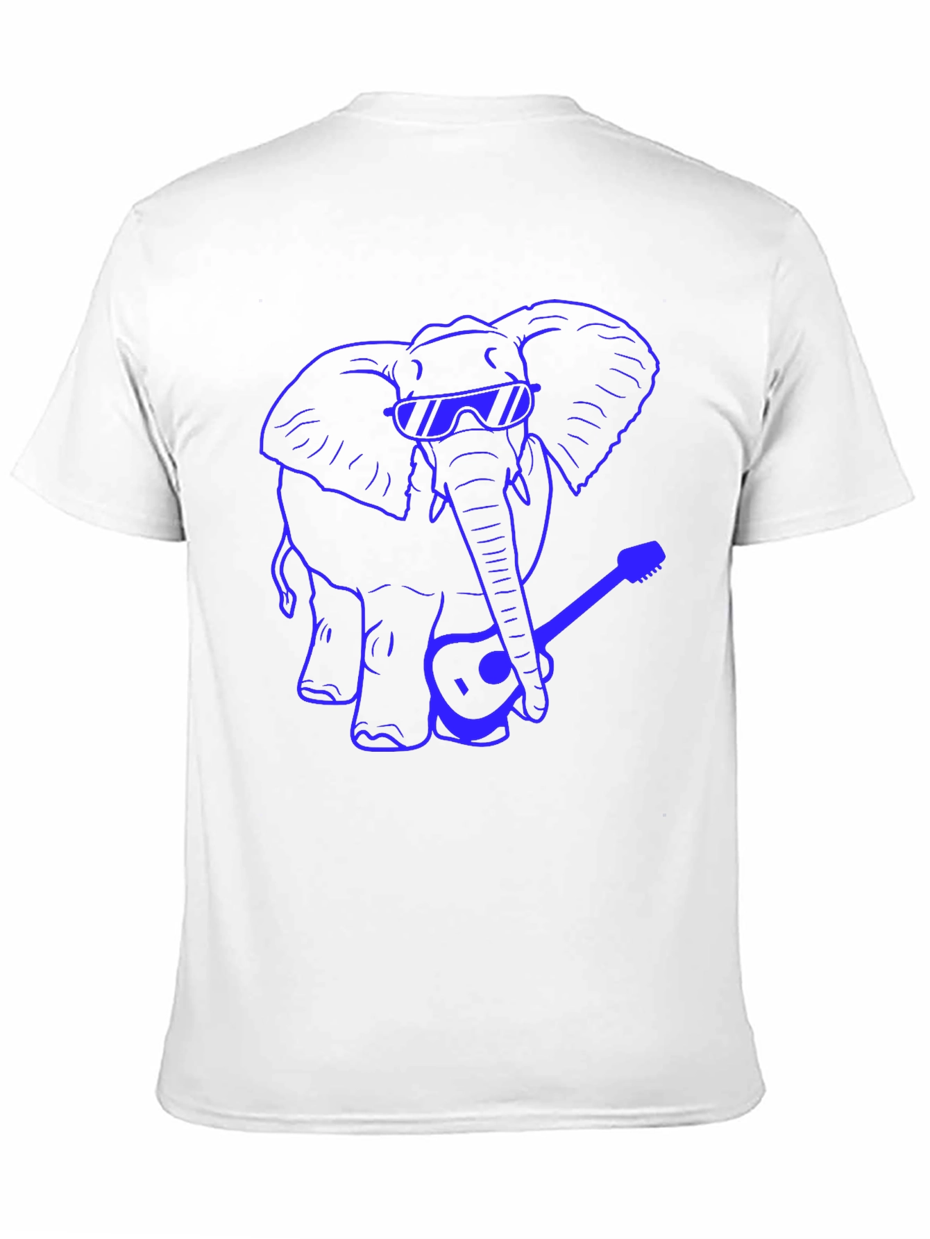 Cool Elephant Guitarist Graphic T-Shirt