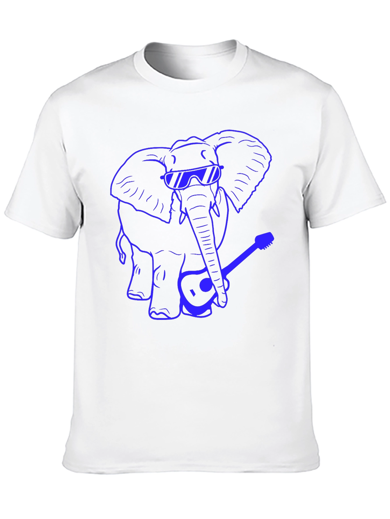Cool Elephant Guitarist Graphic T-Shirt