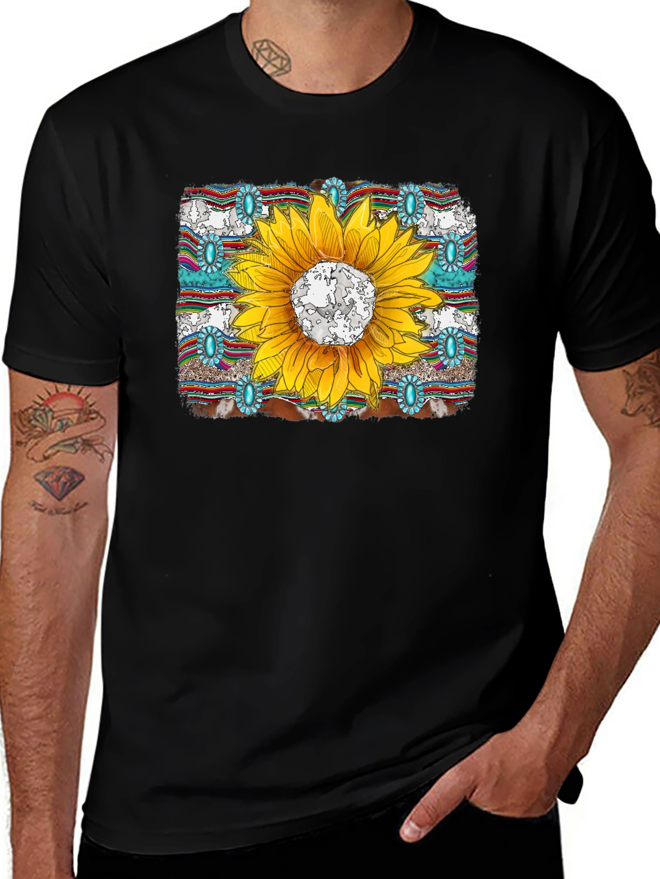 Sunflower Graphic Tee - Western Style