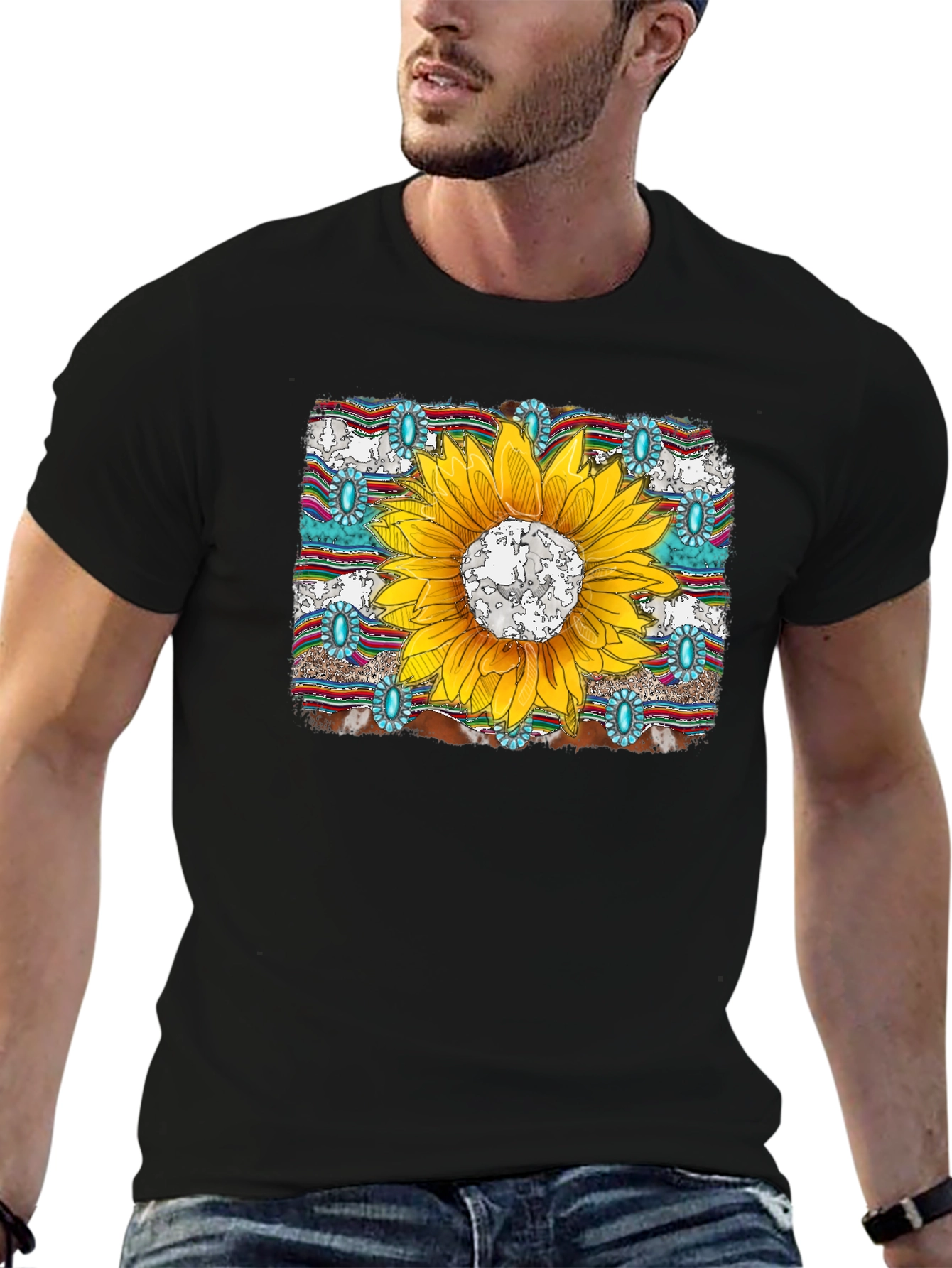 Sunflower Graphic Tee - Western Style