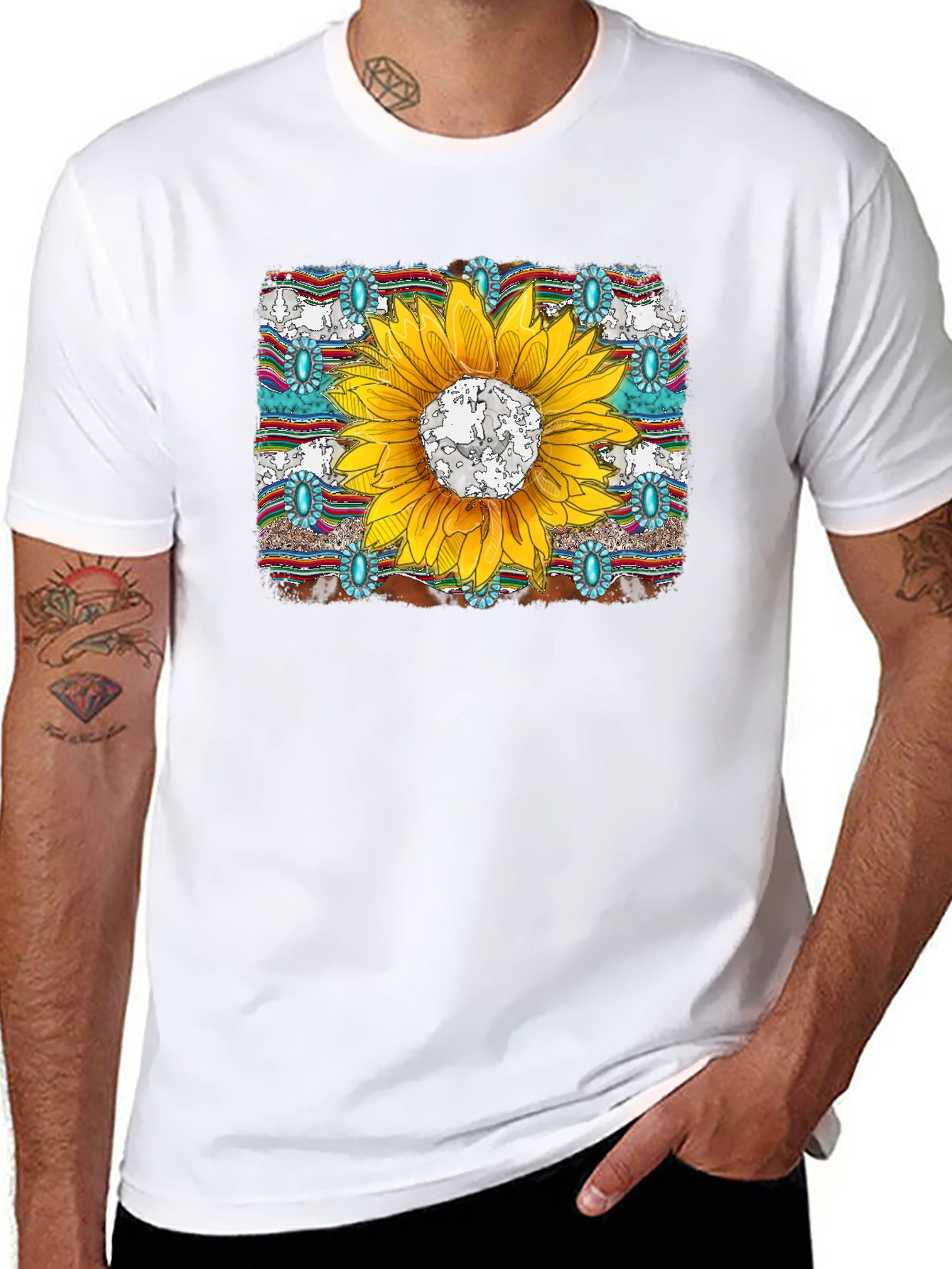 Sunflower Graphic Tee - Western Style