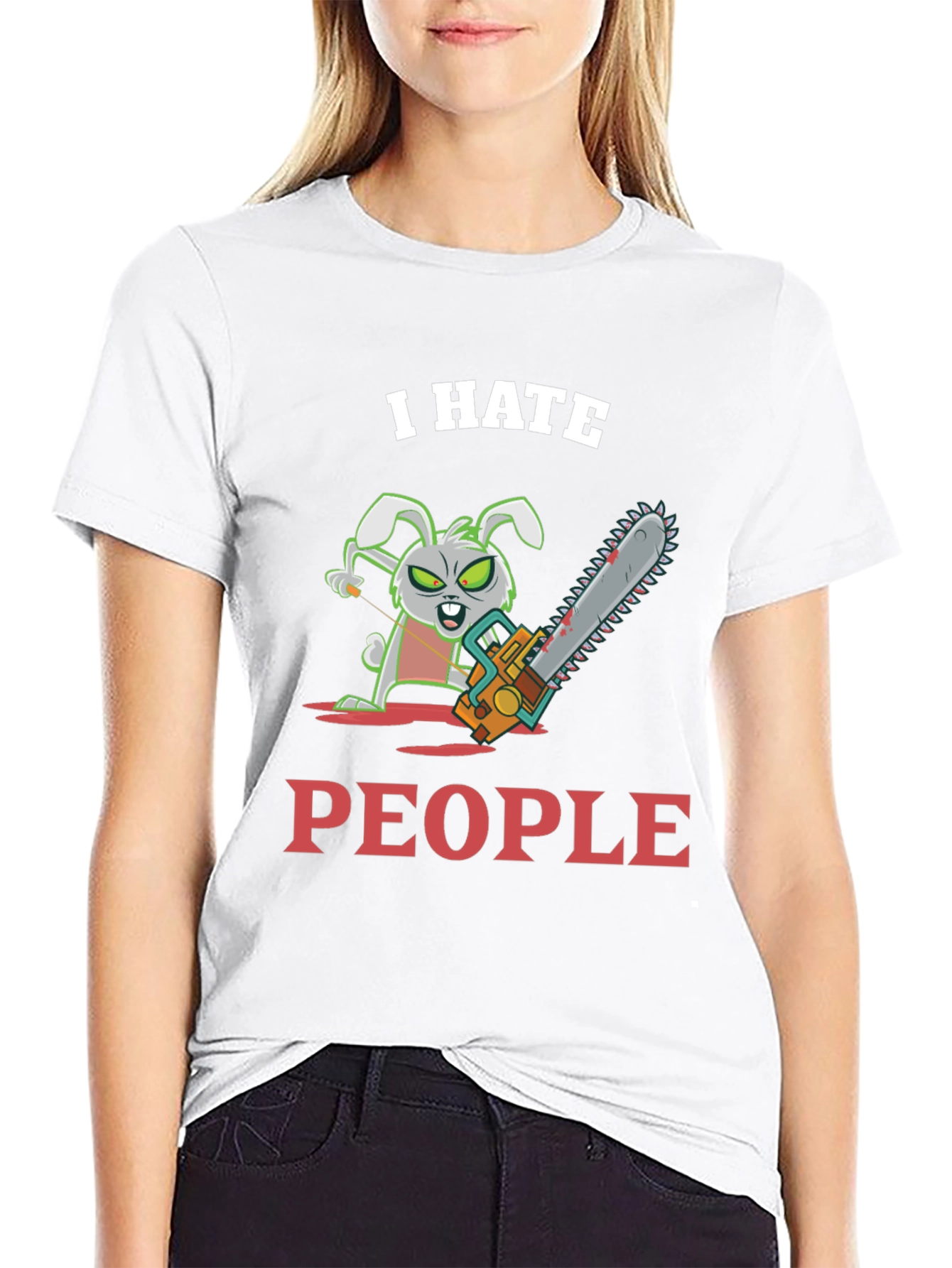 I Hate People Bunny T-Shirt