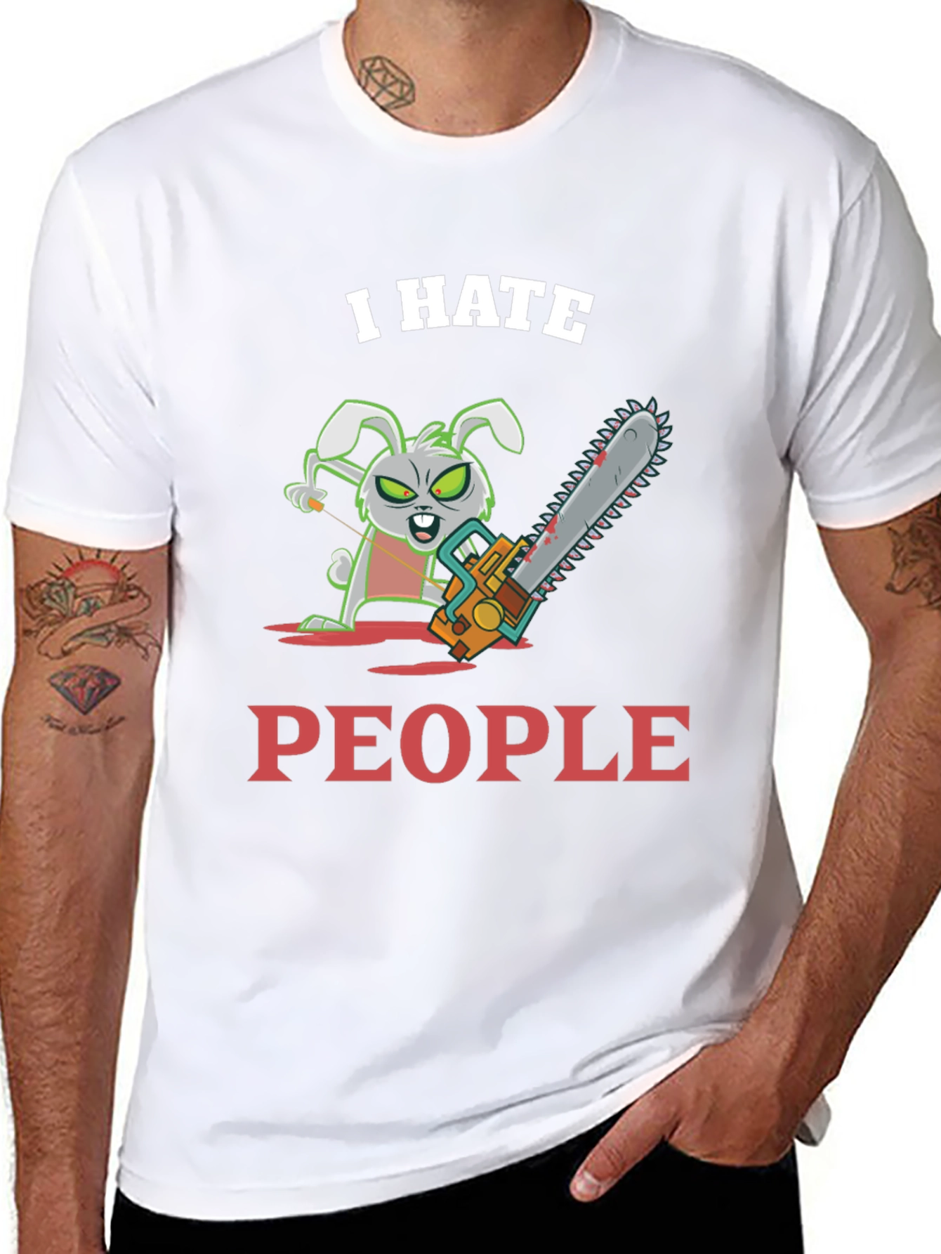 I Hate People Bunny T-Shirt