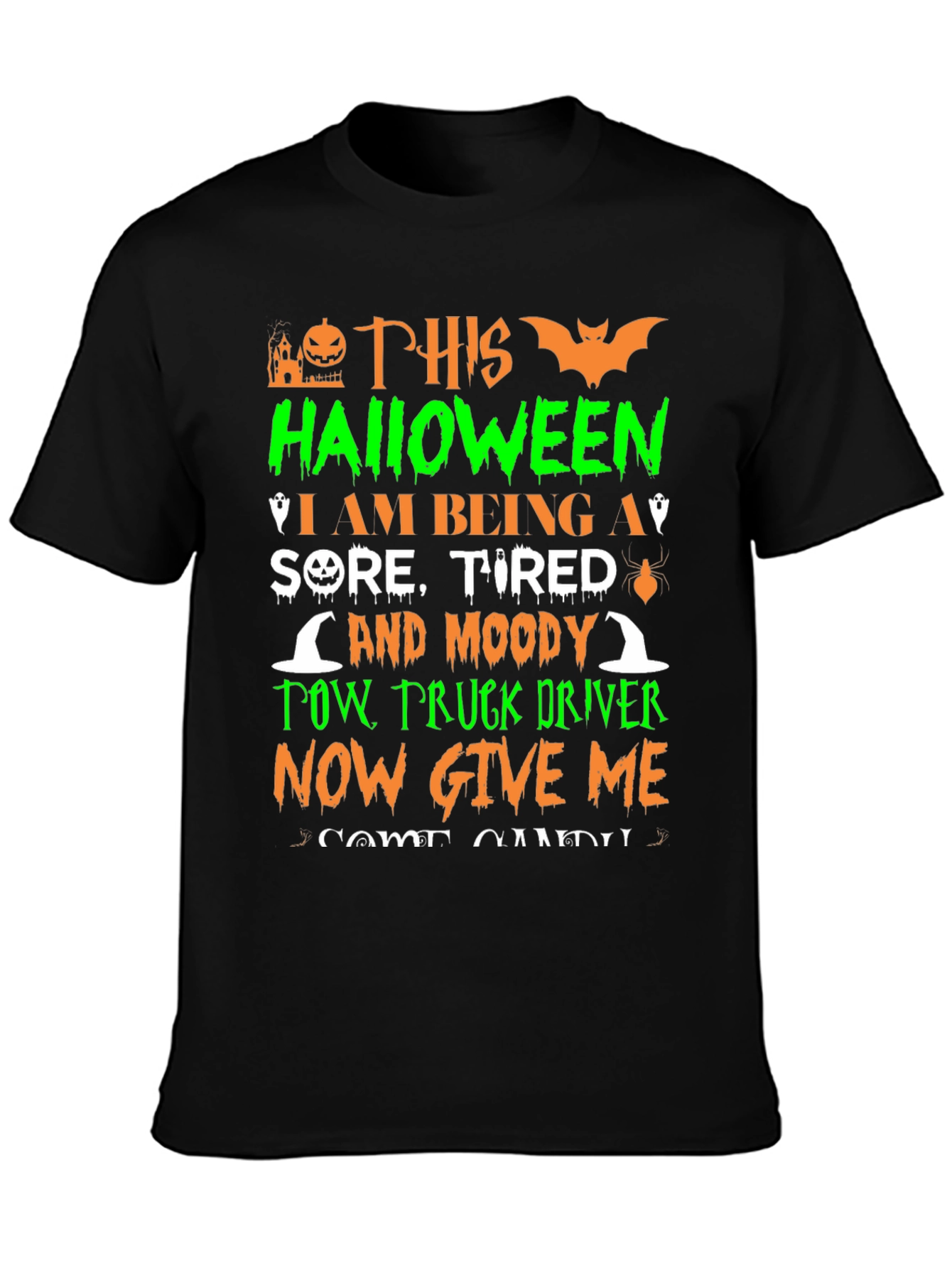 Halloween Tow Truck Driver T-Shirt