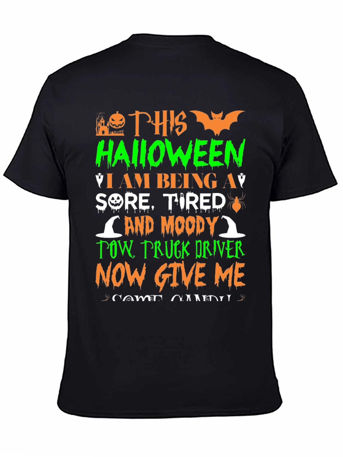 Halloween Tow Truck Driver T-Shirt