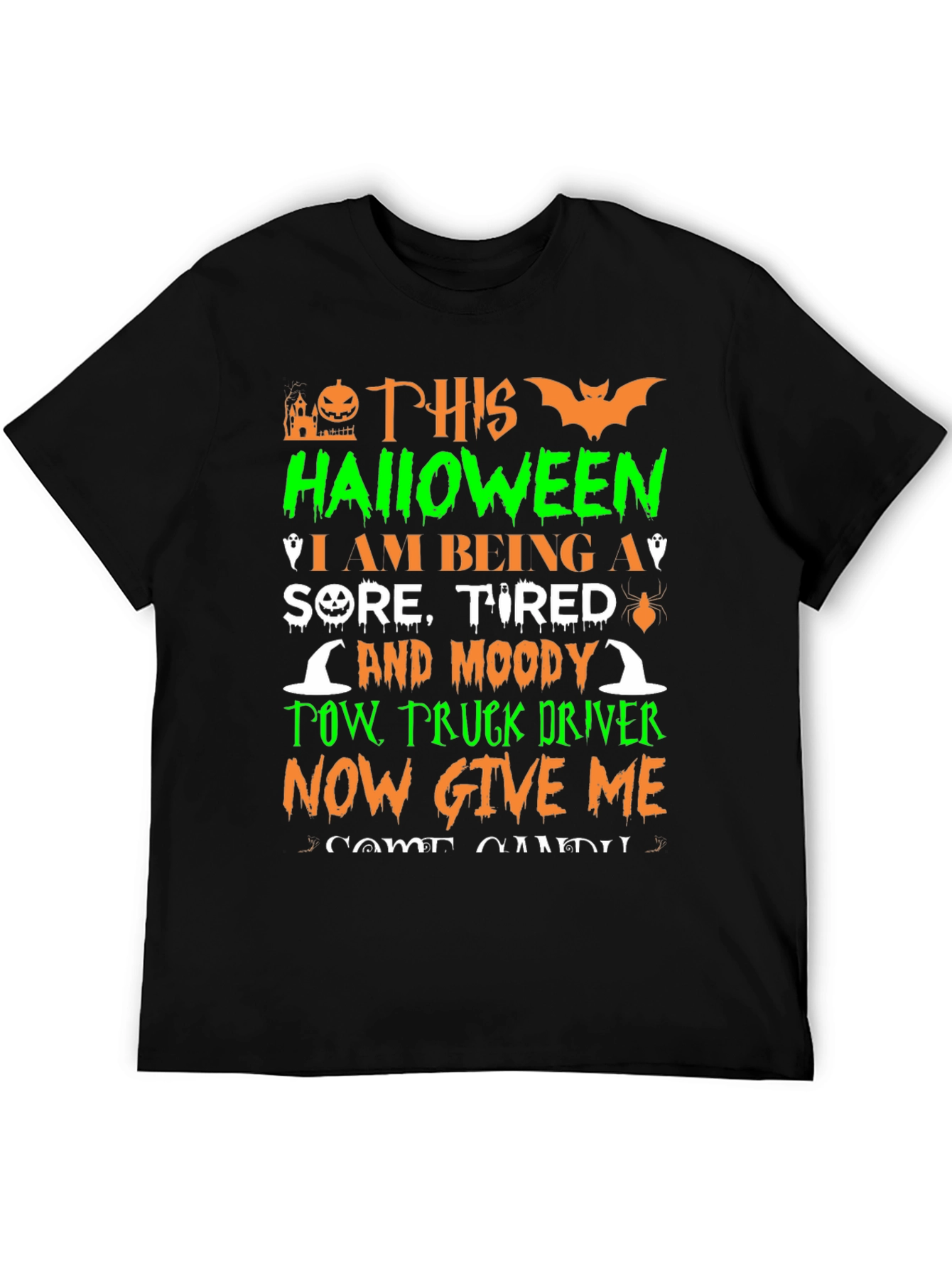 Halloween Tow Truck Driver T-Shirt