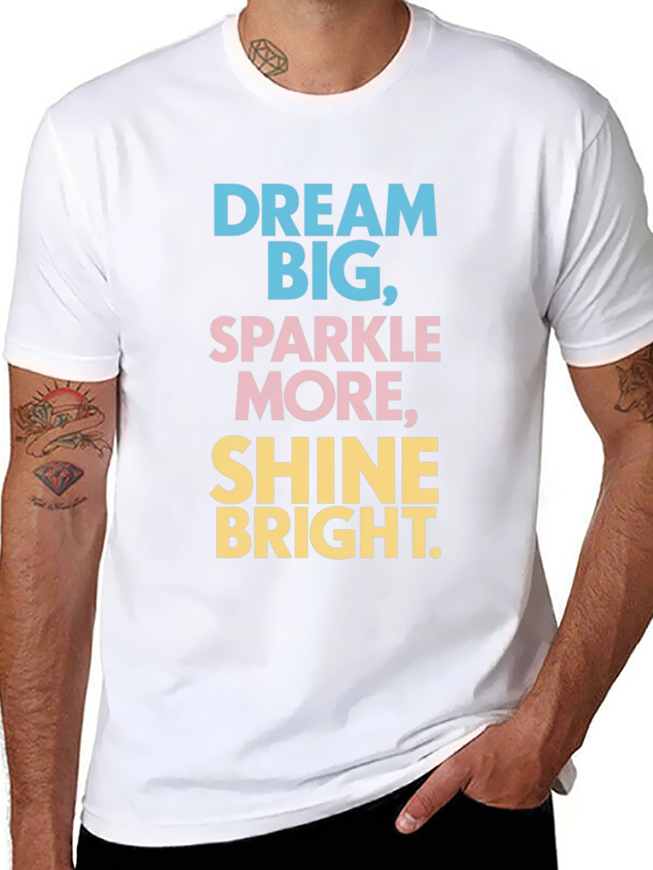 Dream Big Graphic Tee - Shine Bright Cotton T-Shirt