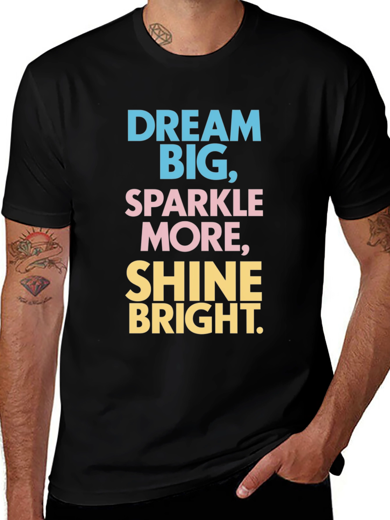 Dream Big Graphic Tee - Shine Bright Cotton T-Shirt