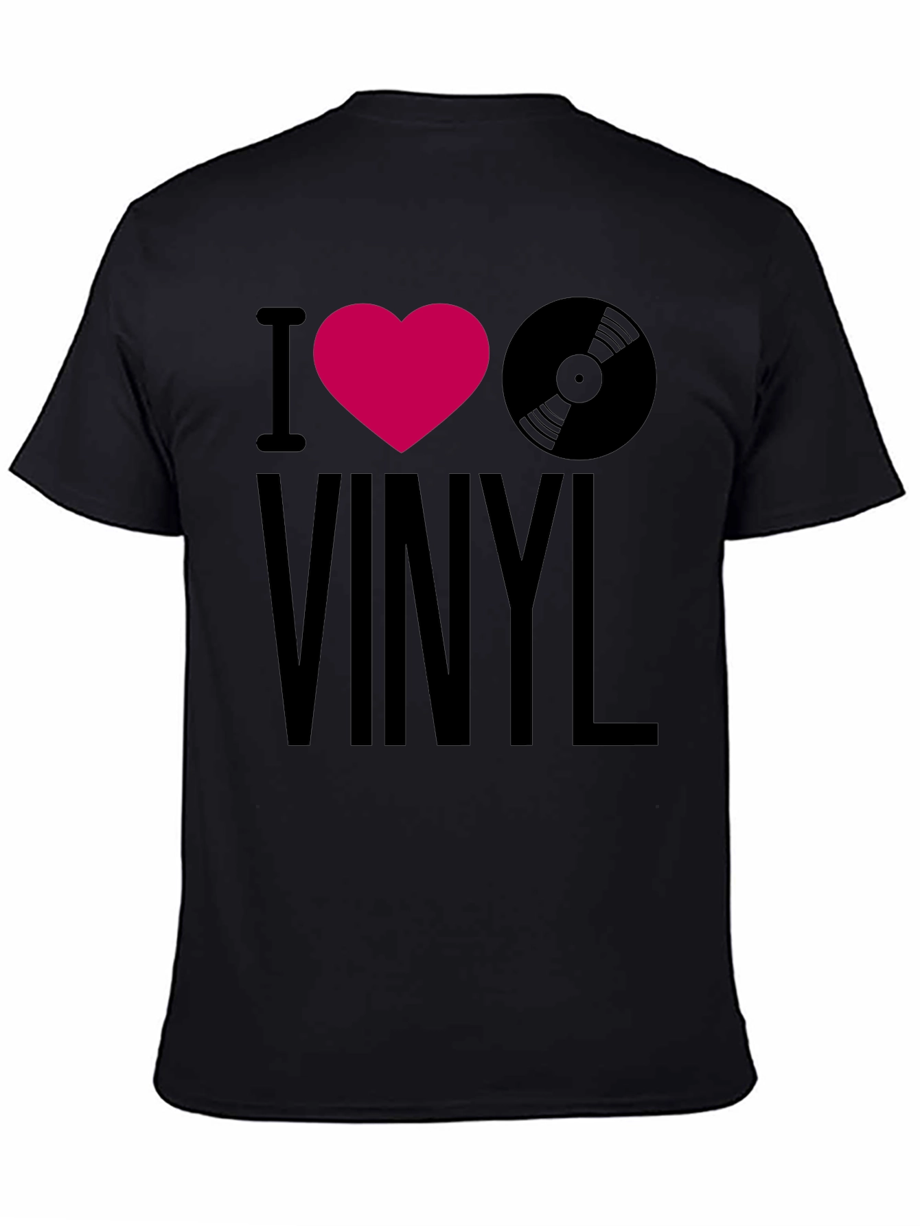 I Heart Vinyl Graphic Tee - Music Lovers T-Shirt