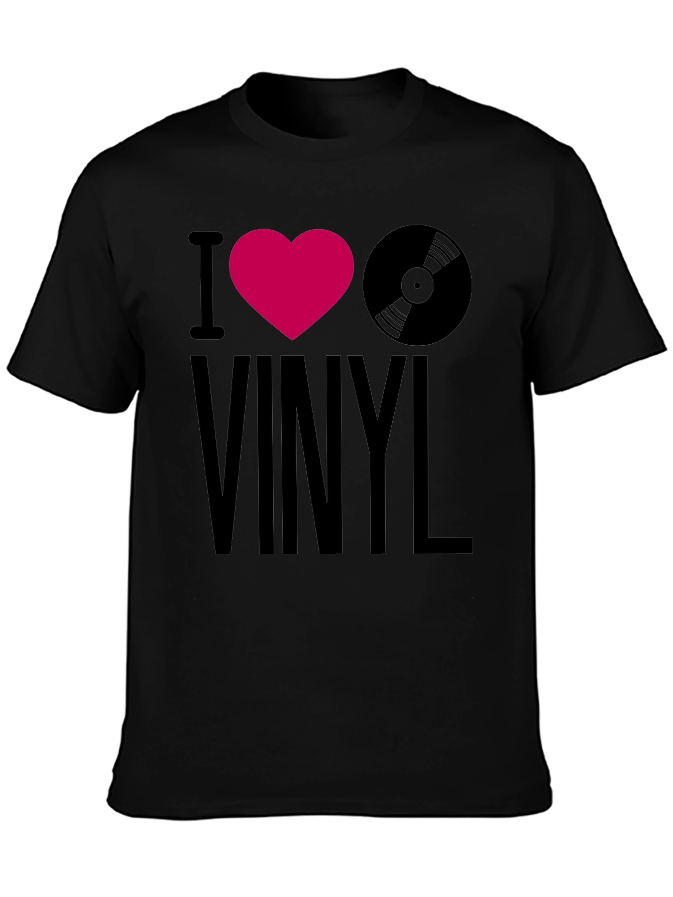 I Heart Vinyl Graphic Tee - Music Lovers T-Shirt