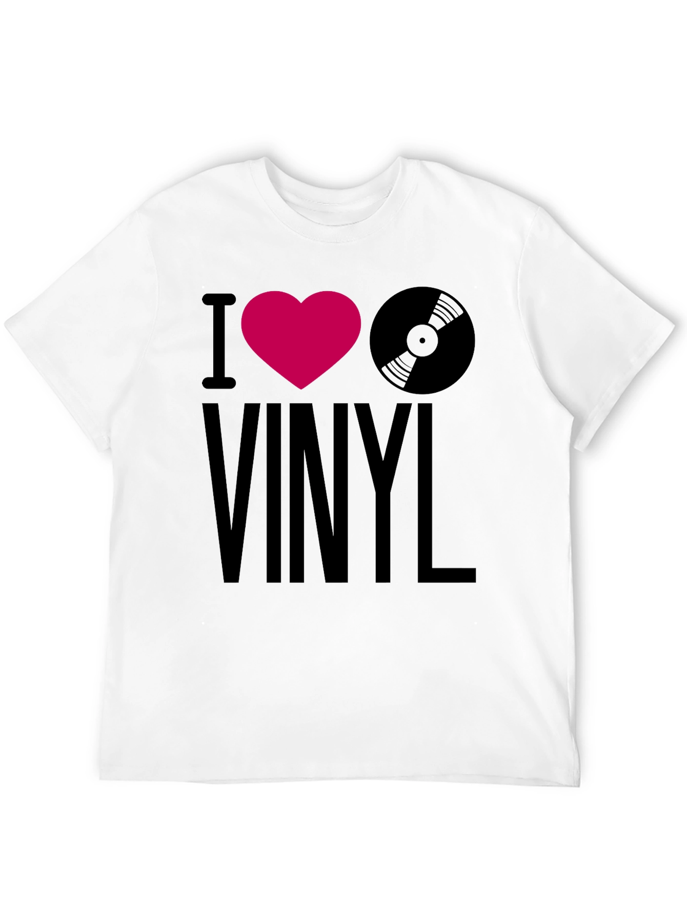 I Heart Vinyl Graphic Tee - Music Lovers T-Shirt