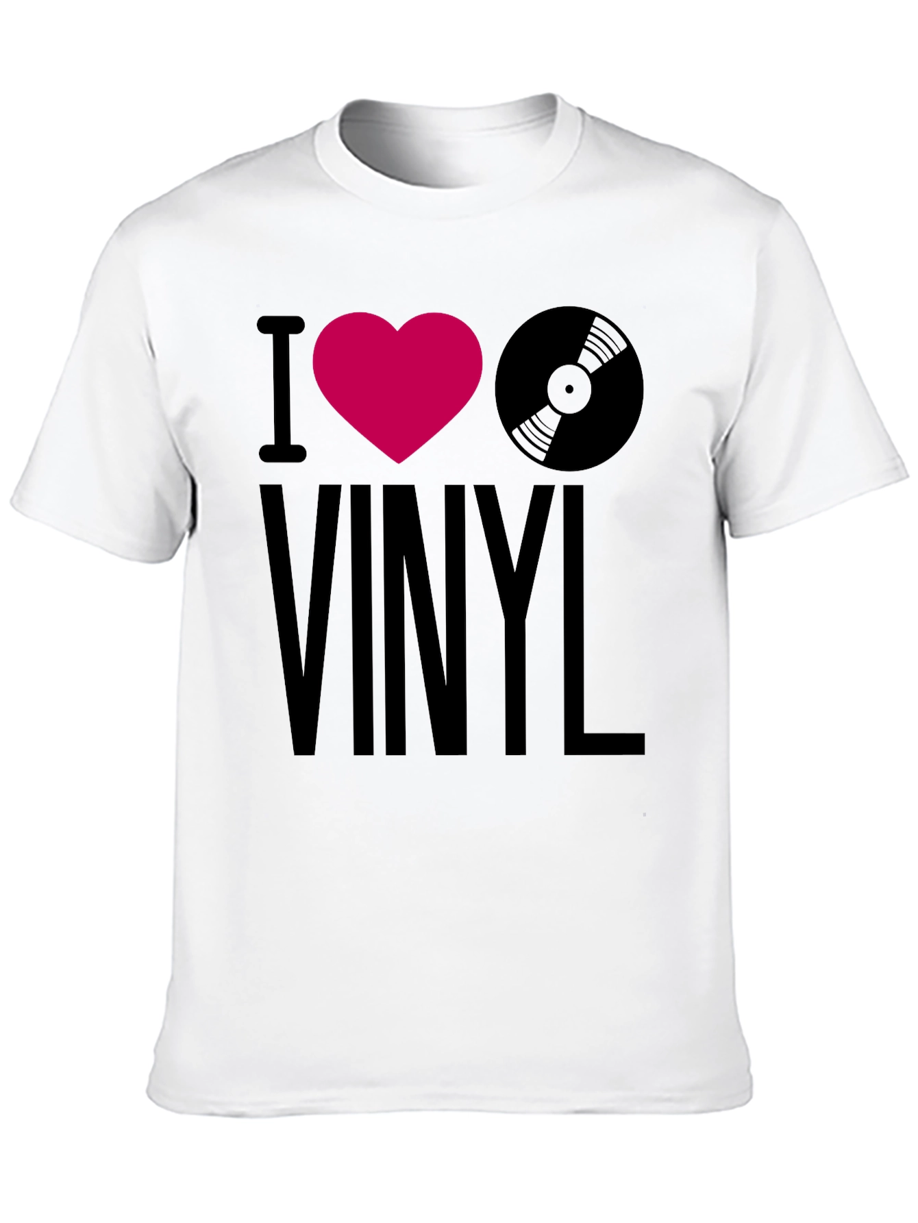 I Heart Vinyl Graphic Tee - Music Lovers T-Shirt