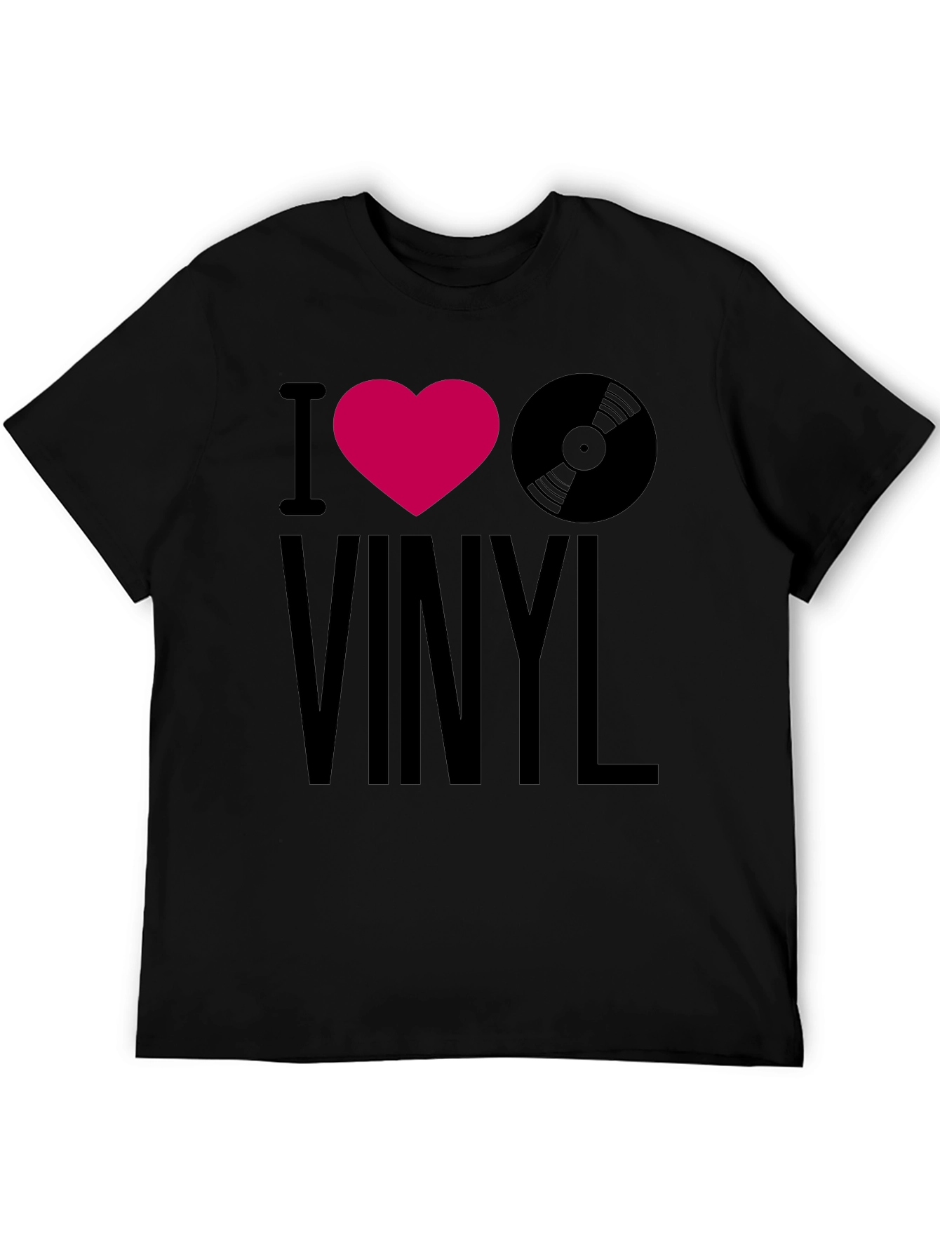 I Heart Vinyl Graphic Tee - Music Lovers T-Shirt