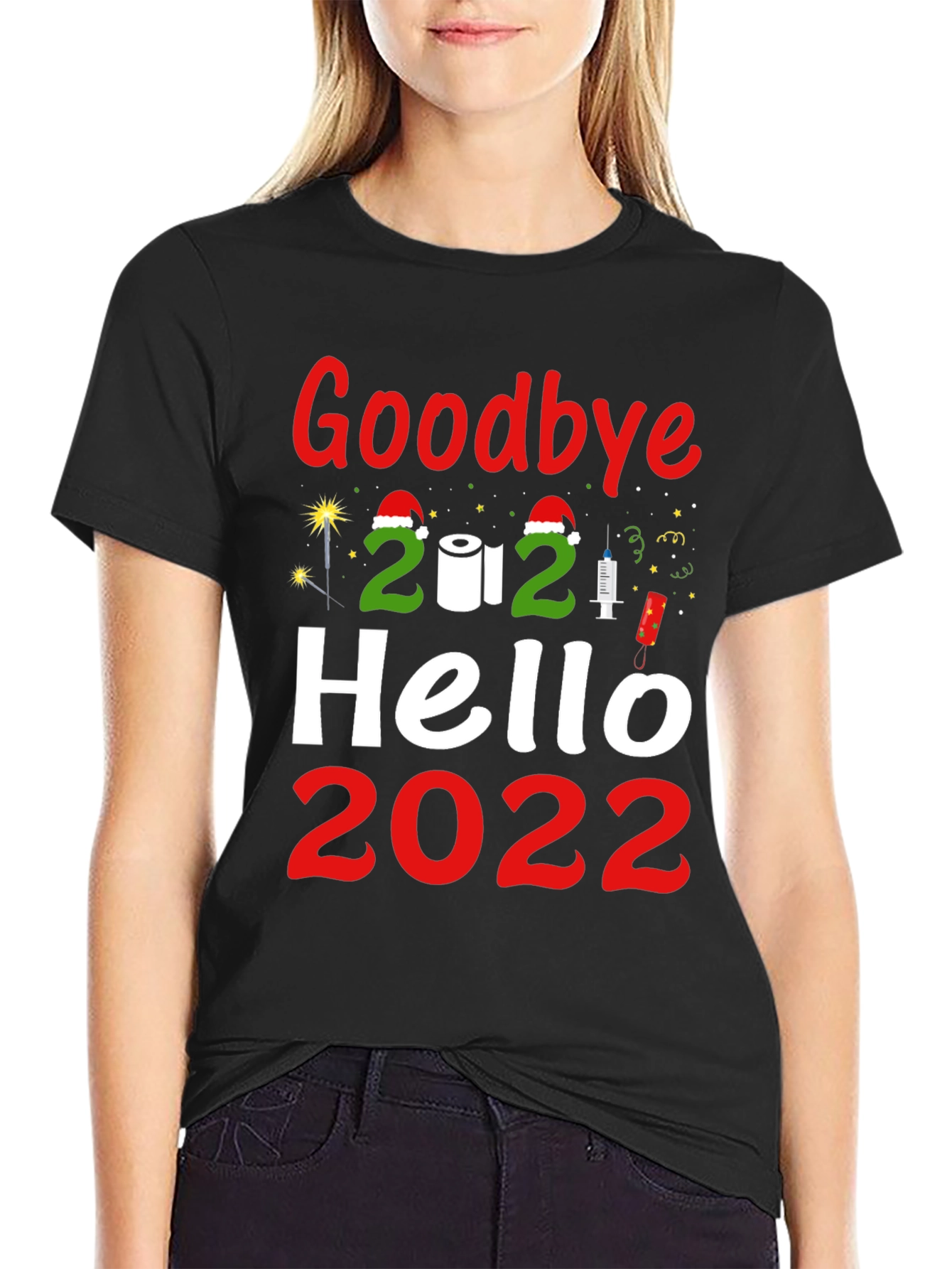Goodbye 2021 Hello 2022 Graphic Tee