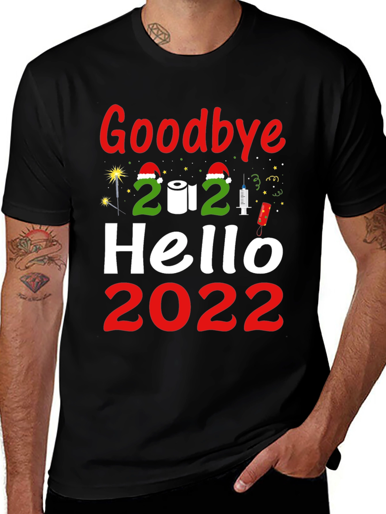 Goodbye 2021 Hello 2022 Graphic Tee