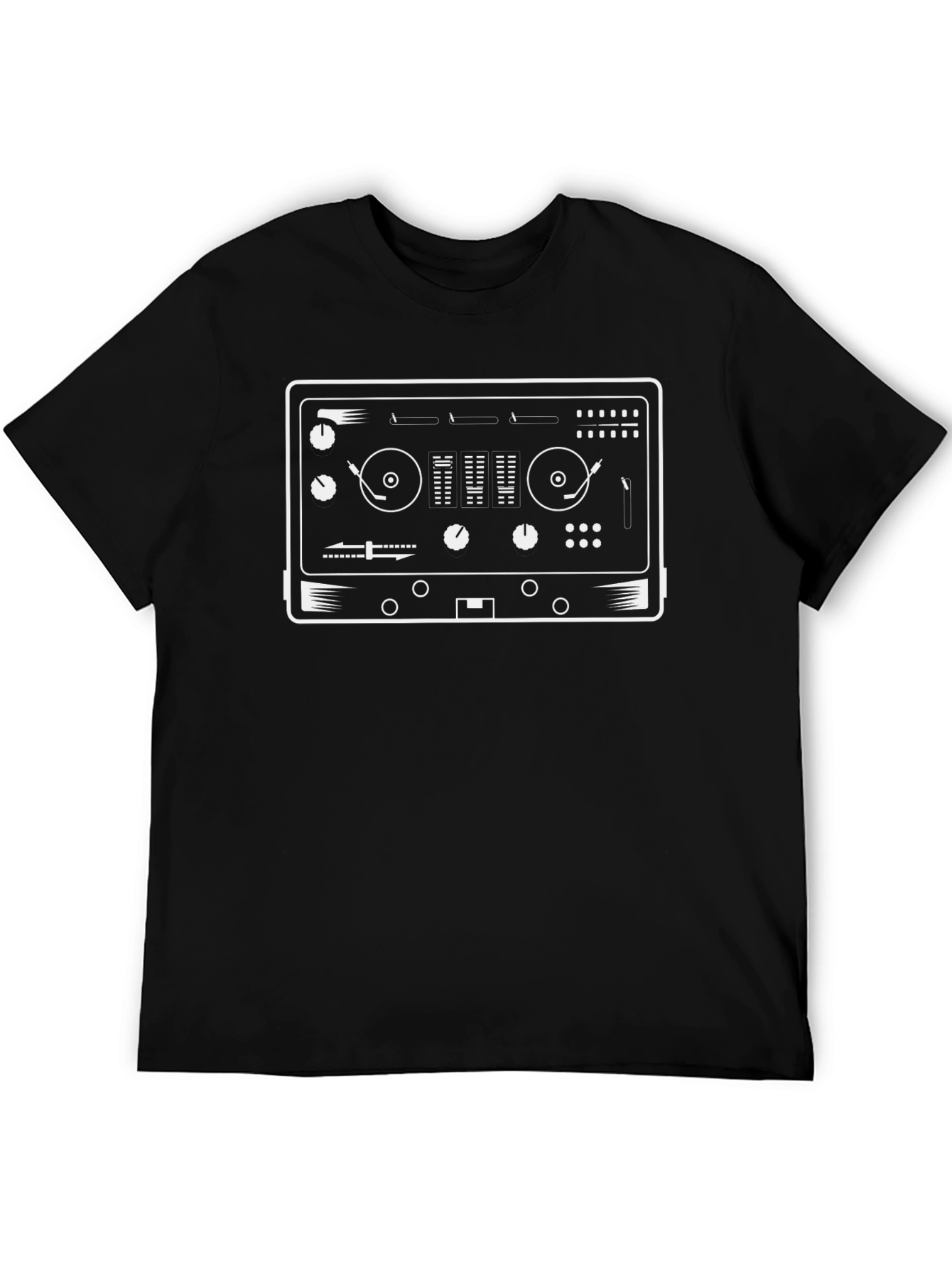 DJ Mixer Graphic T-Shirt - Black Cotton Tee