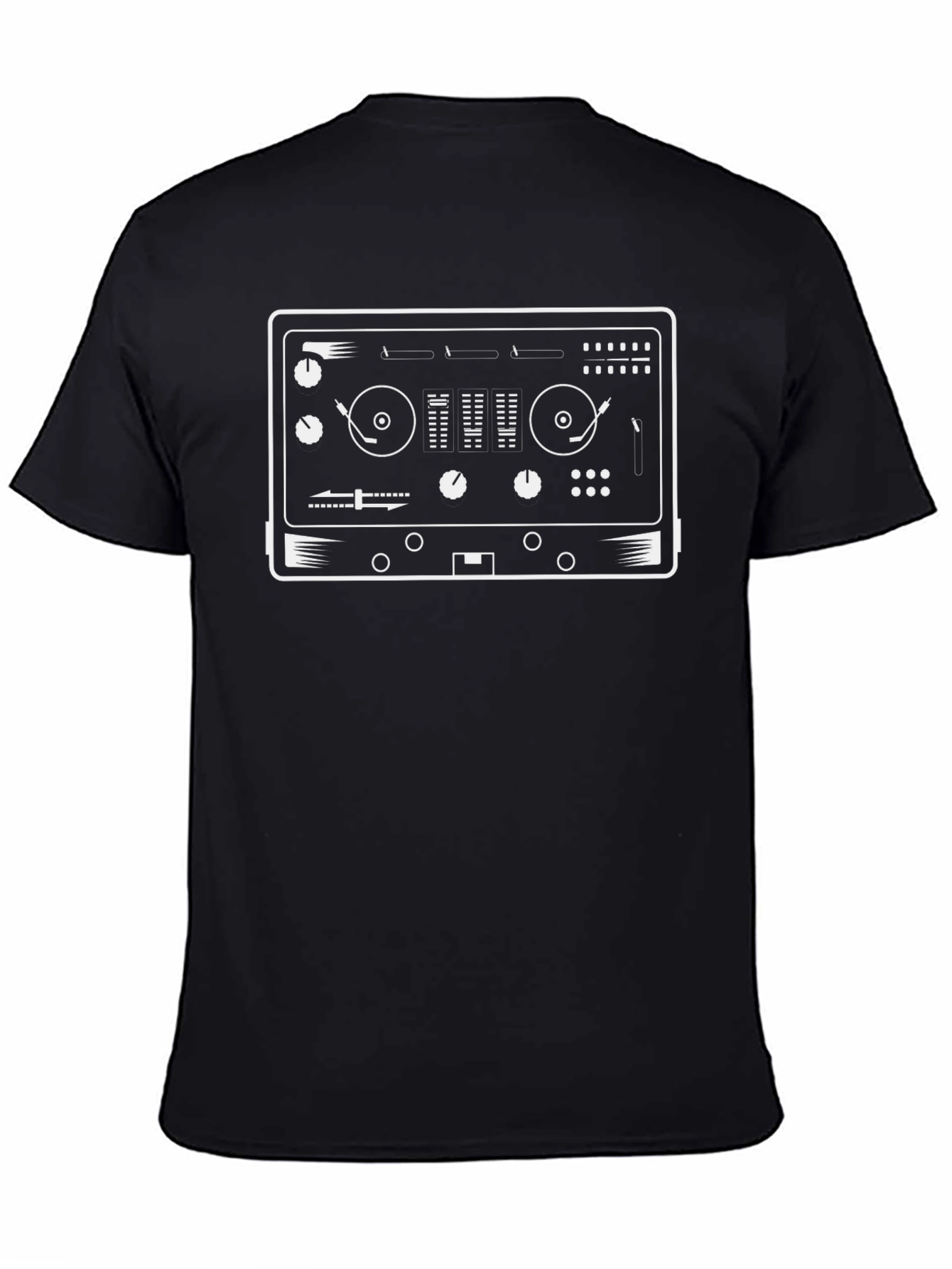 DJ Mixer Graphic T-Shirt - Black Cotton Tee