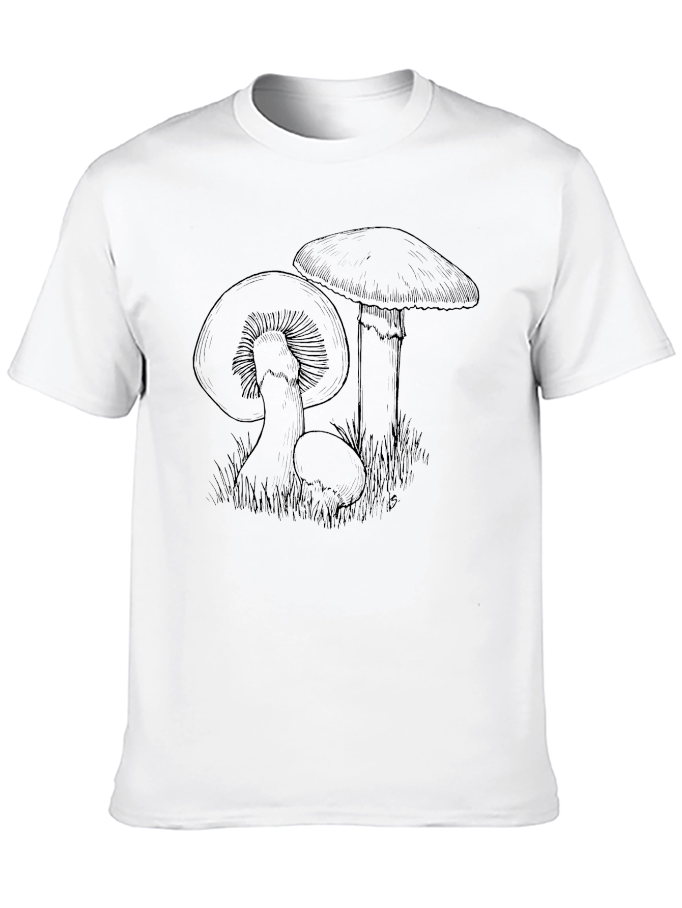 Mushroom Sketch Graphic Tee