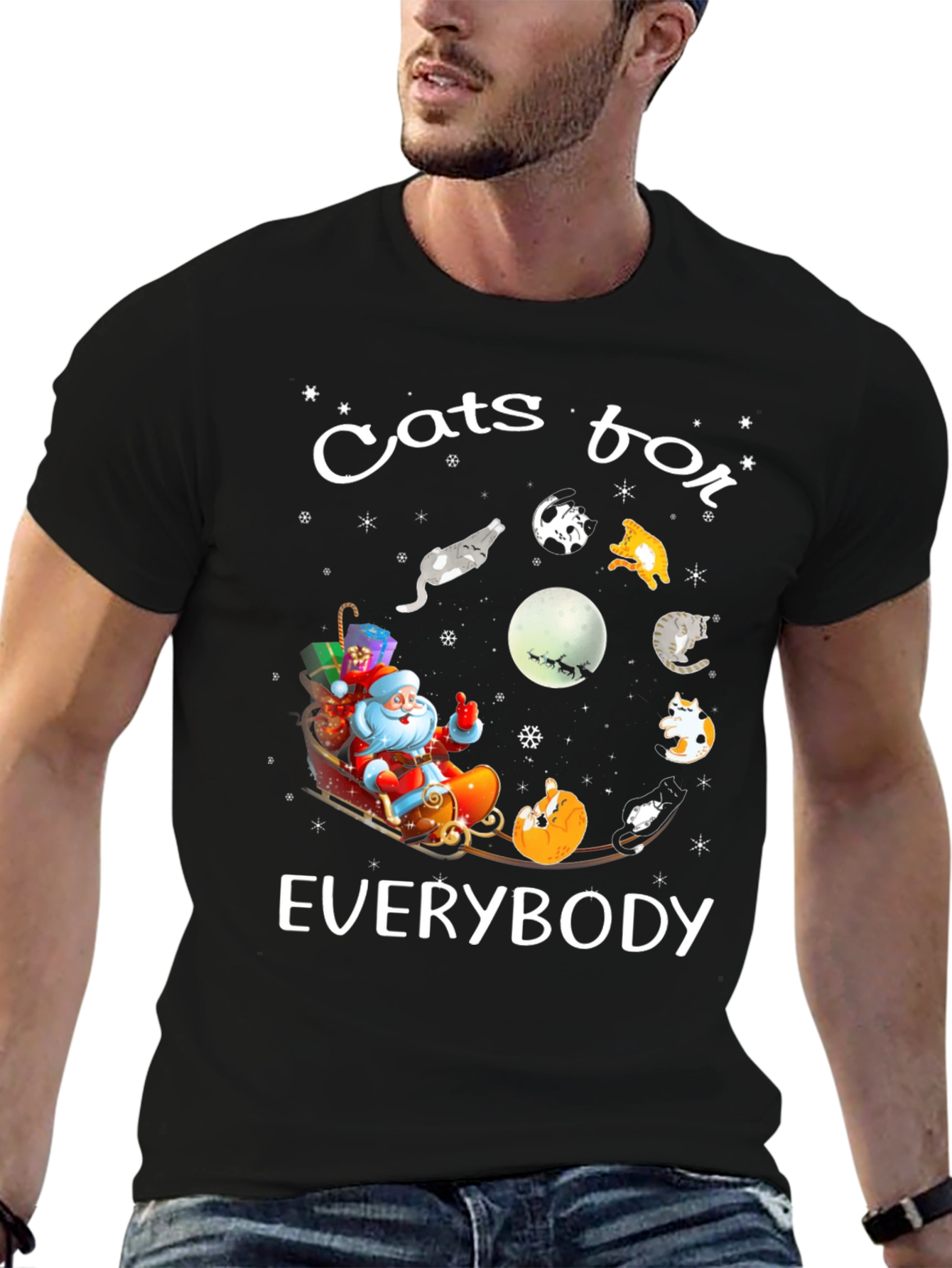 Cats for Everybody Christmas T-Shirt